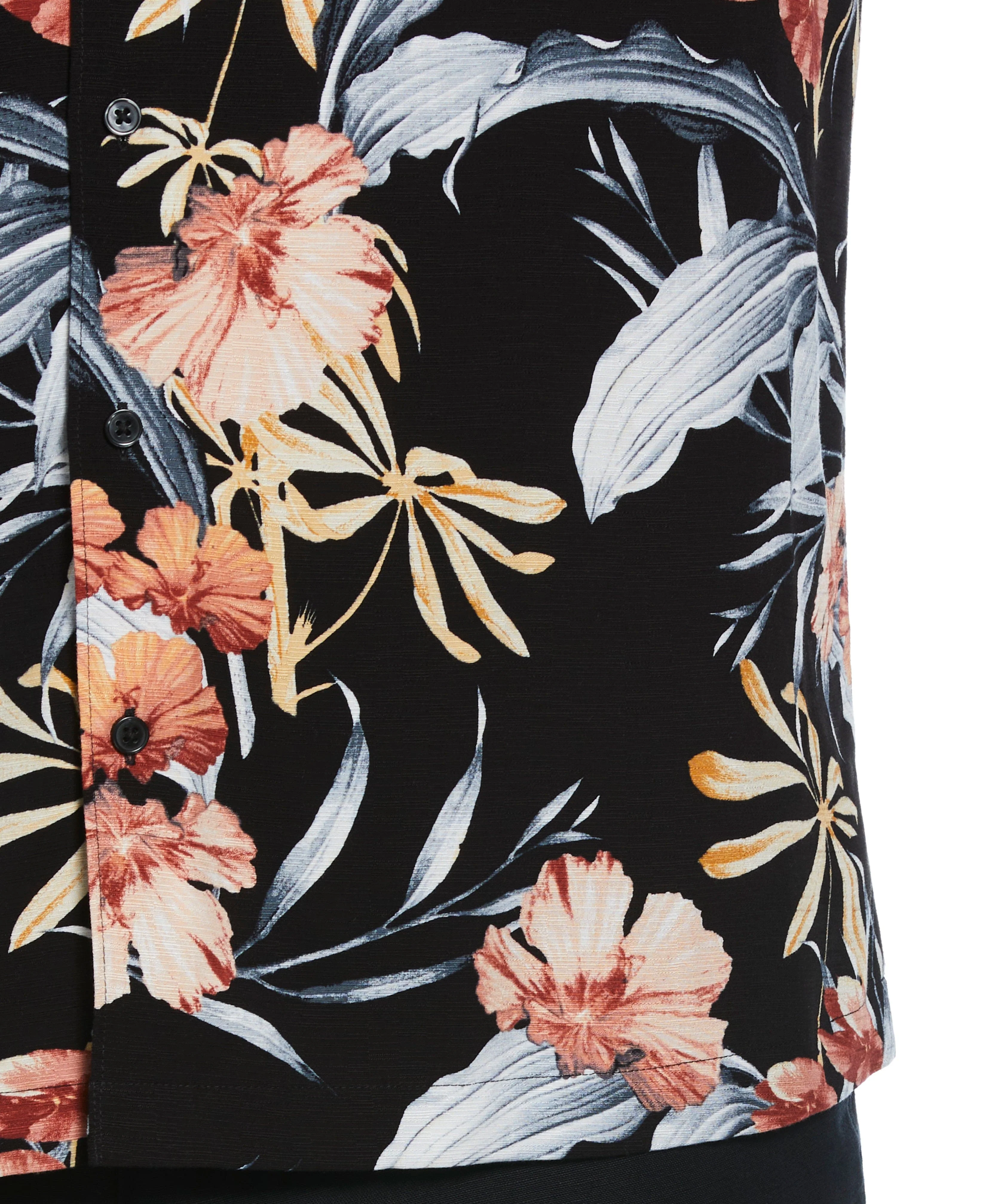 Big & Tall Tropical Floral Print Shirt - Image 3