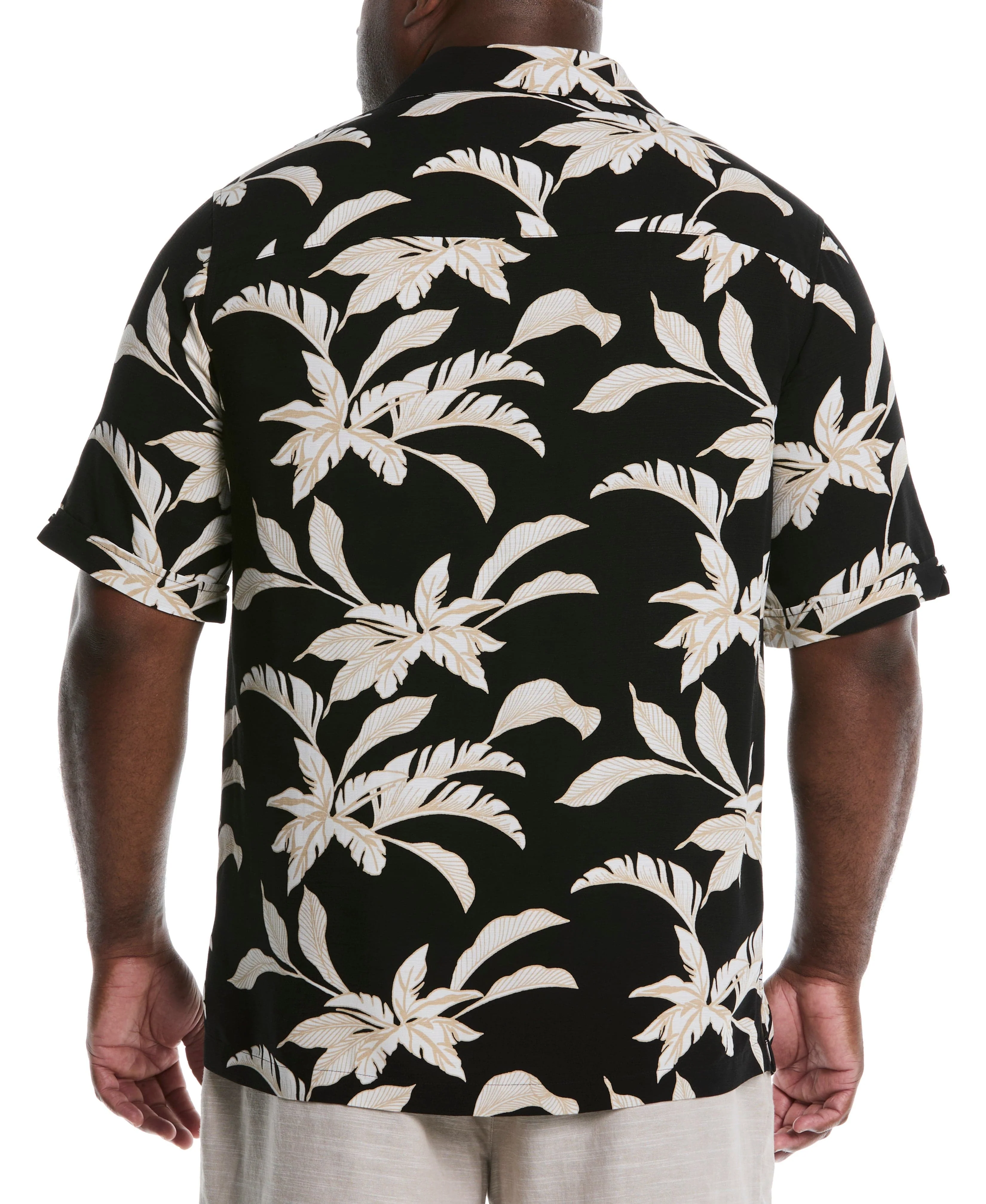 Big & Tall All-Over Tropical Print Shirt - Image 2