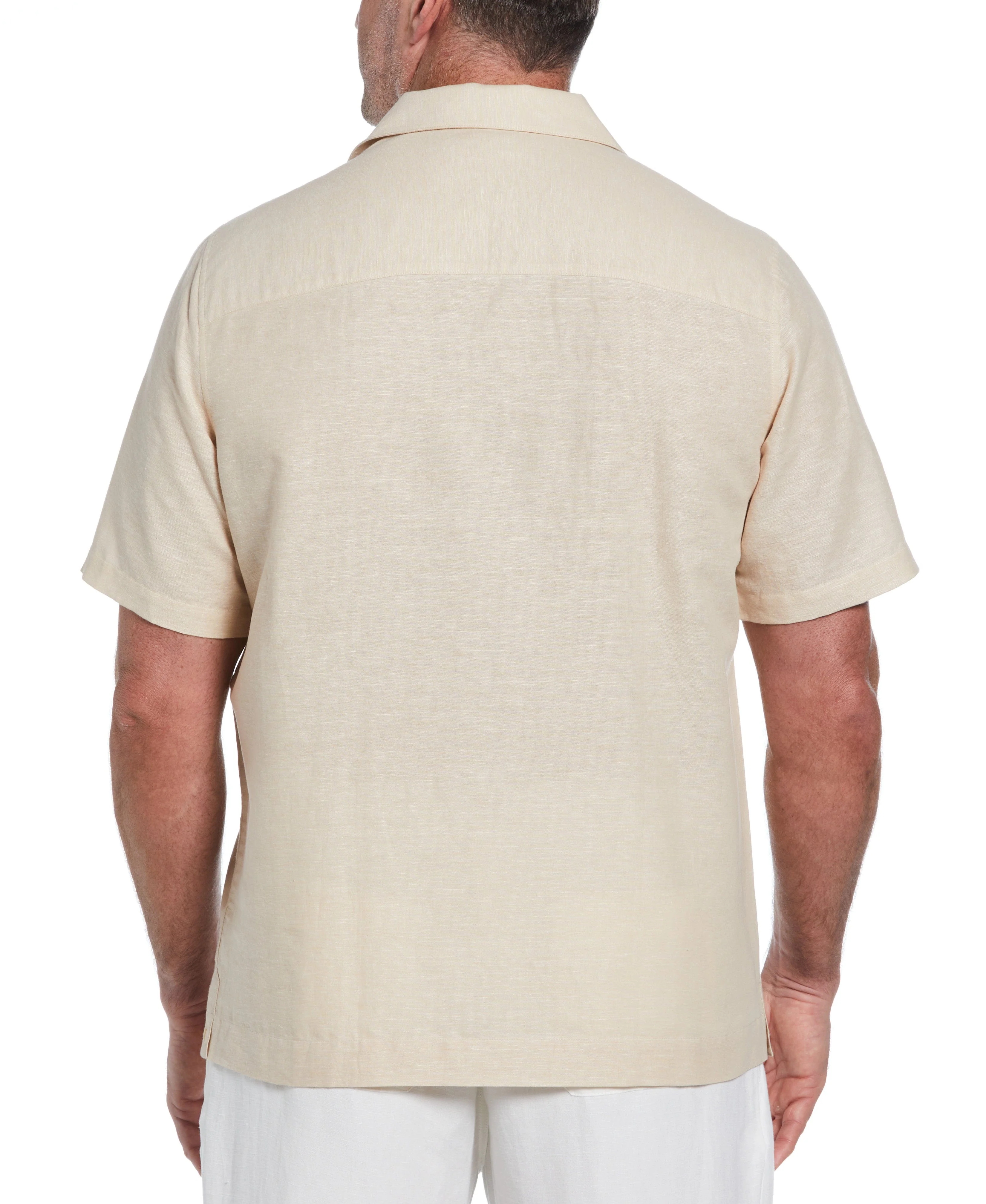 Big & Tall Two Pocket Embroidered Guayabera Shirt - Image 2