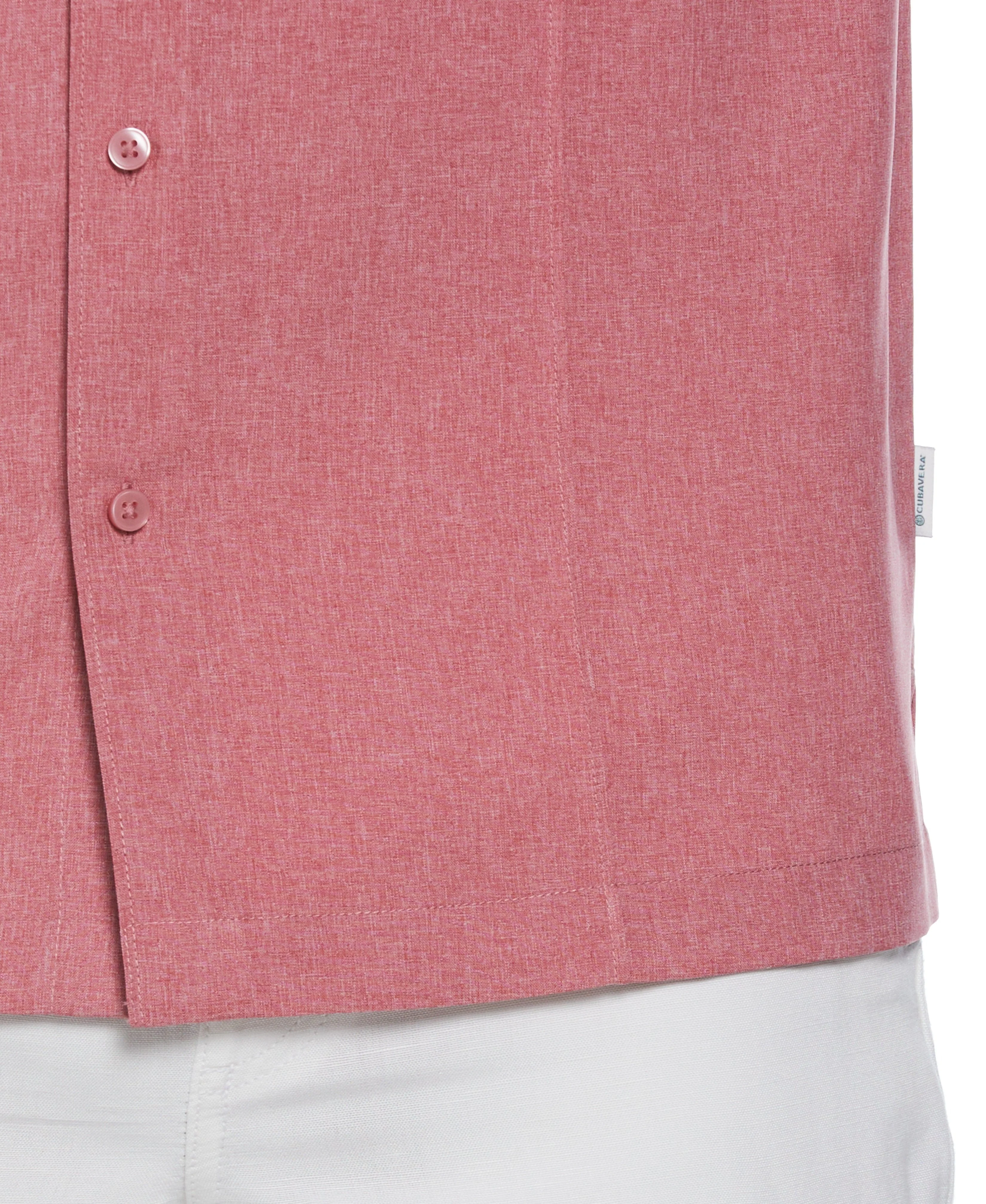 Big & Tall Two-Tone Cross Tuck Chambray Shirt - Image 23