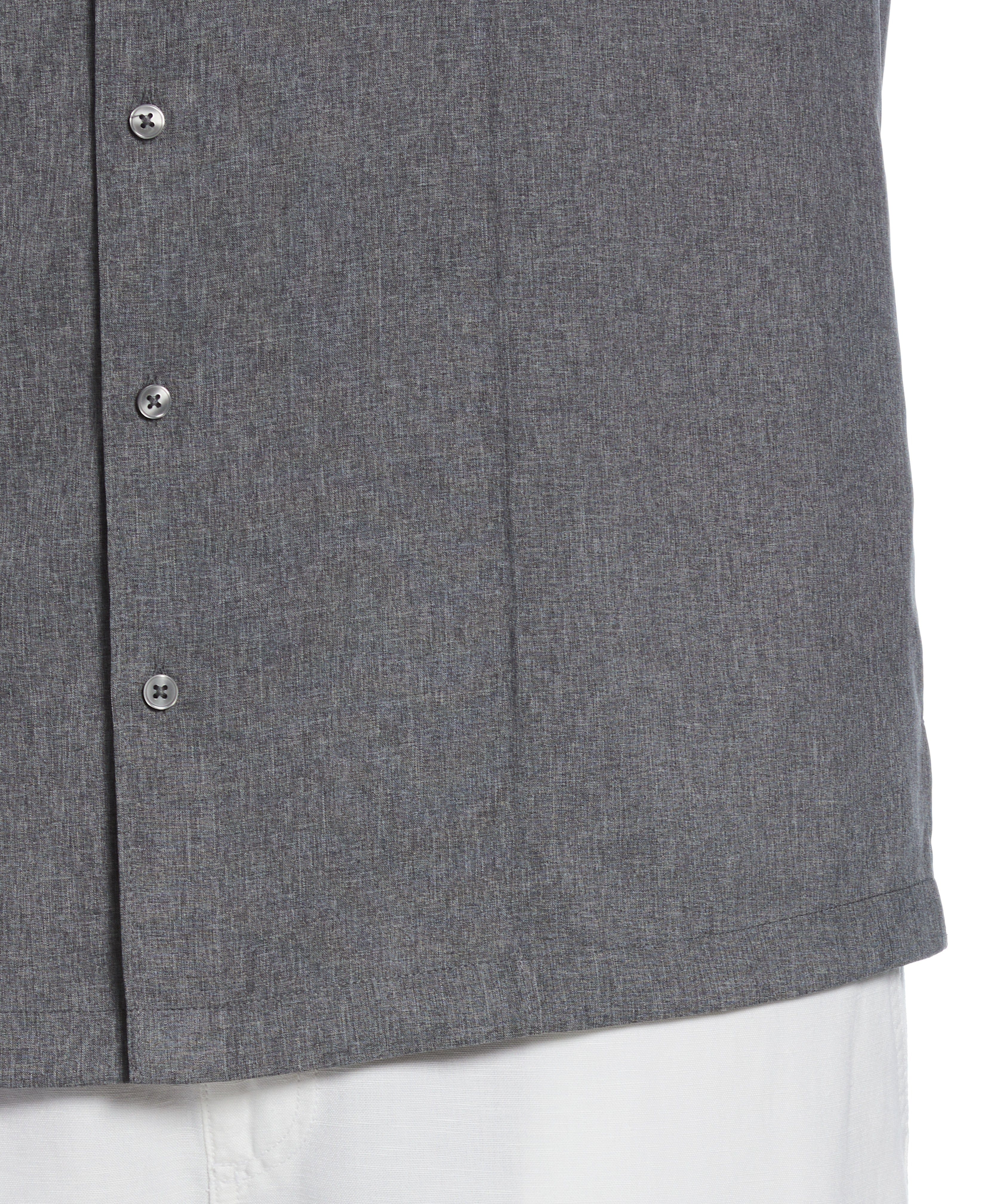 Big & Tall Two-Tone Cross Tuck Chambray Shirt - Image 8
