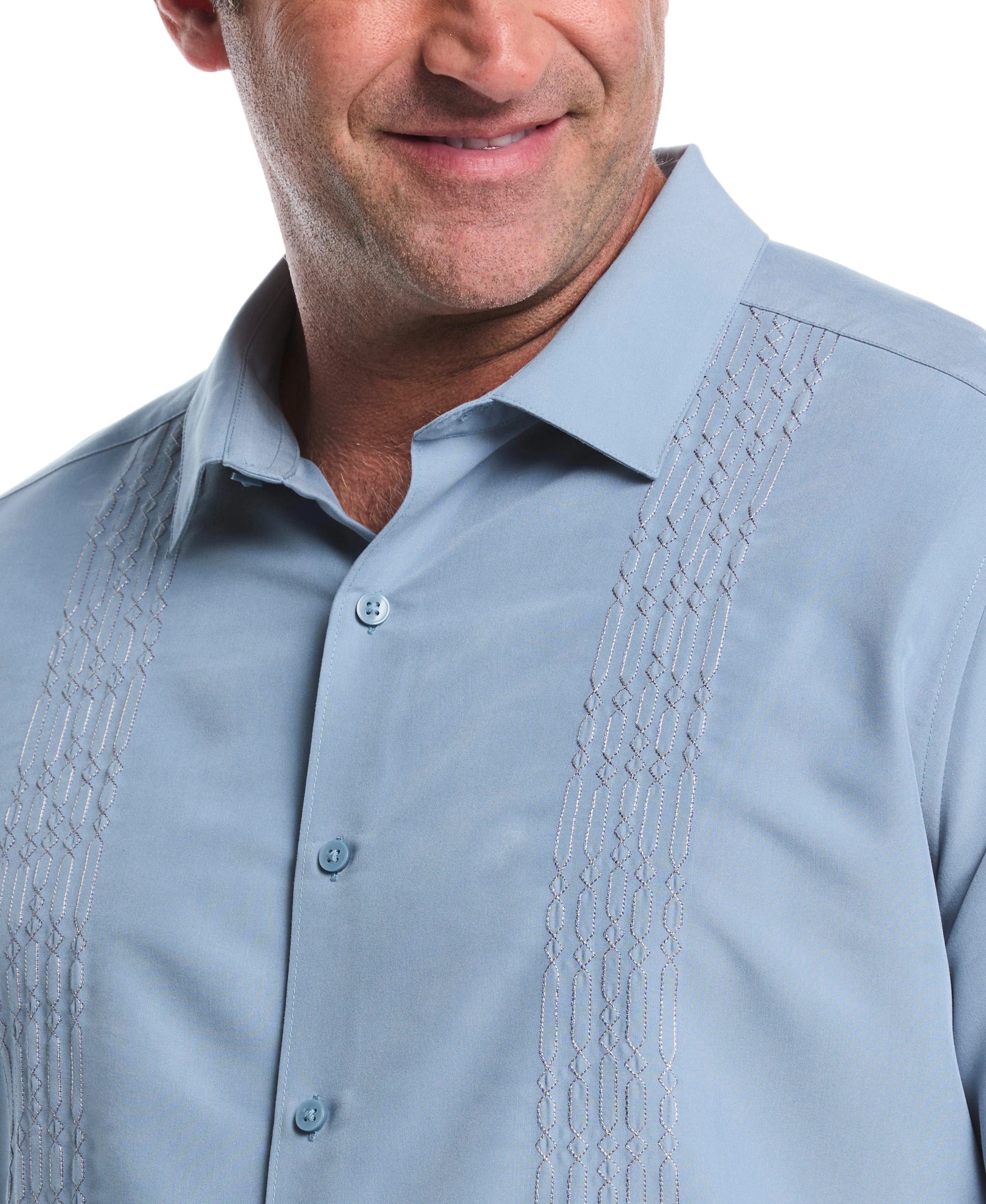 Big & Tall Geo Embroidered Shirt - Image 6
