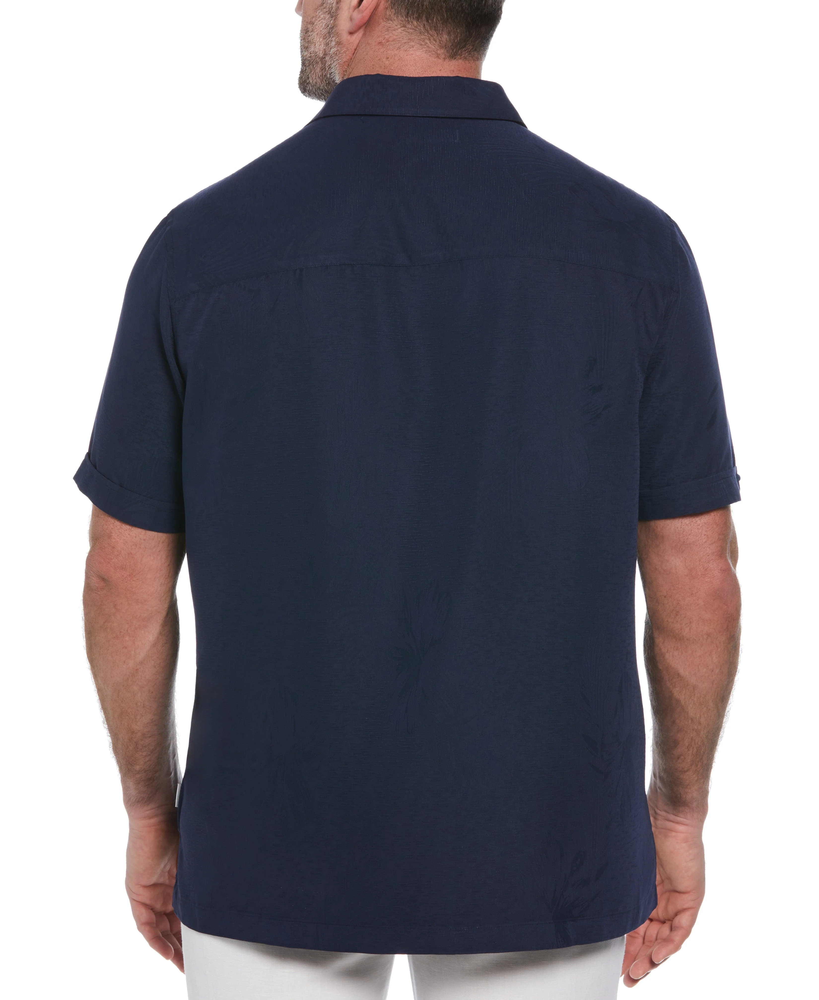 Big & Tall Two-Tone One Pocket Floral Print Shirt - Image 12