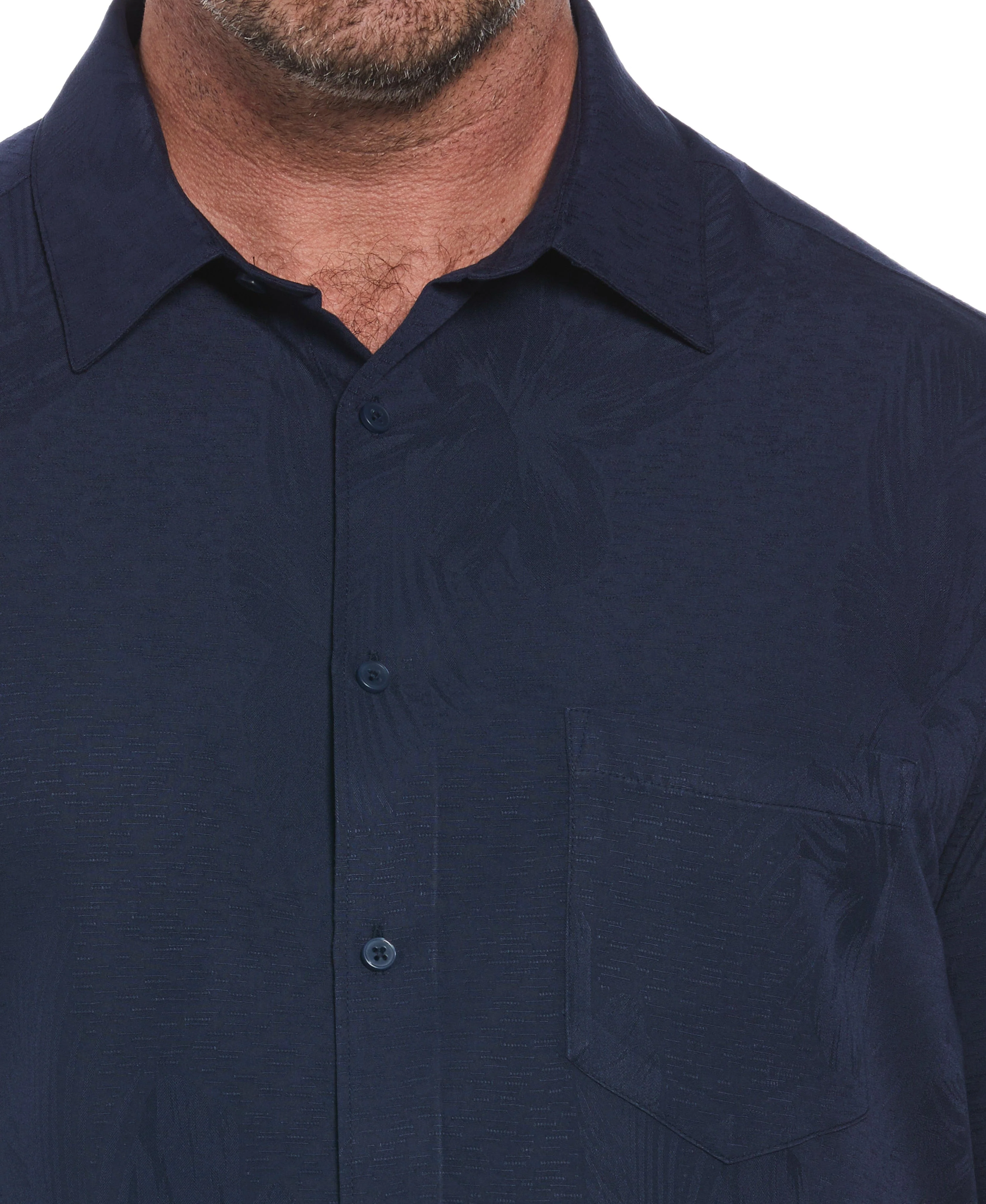 Big & Tall Two-Tone One Pocket Floral Print Shirt - Image 14