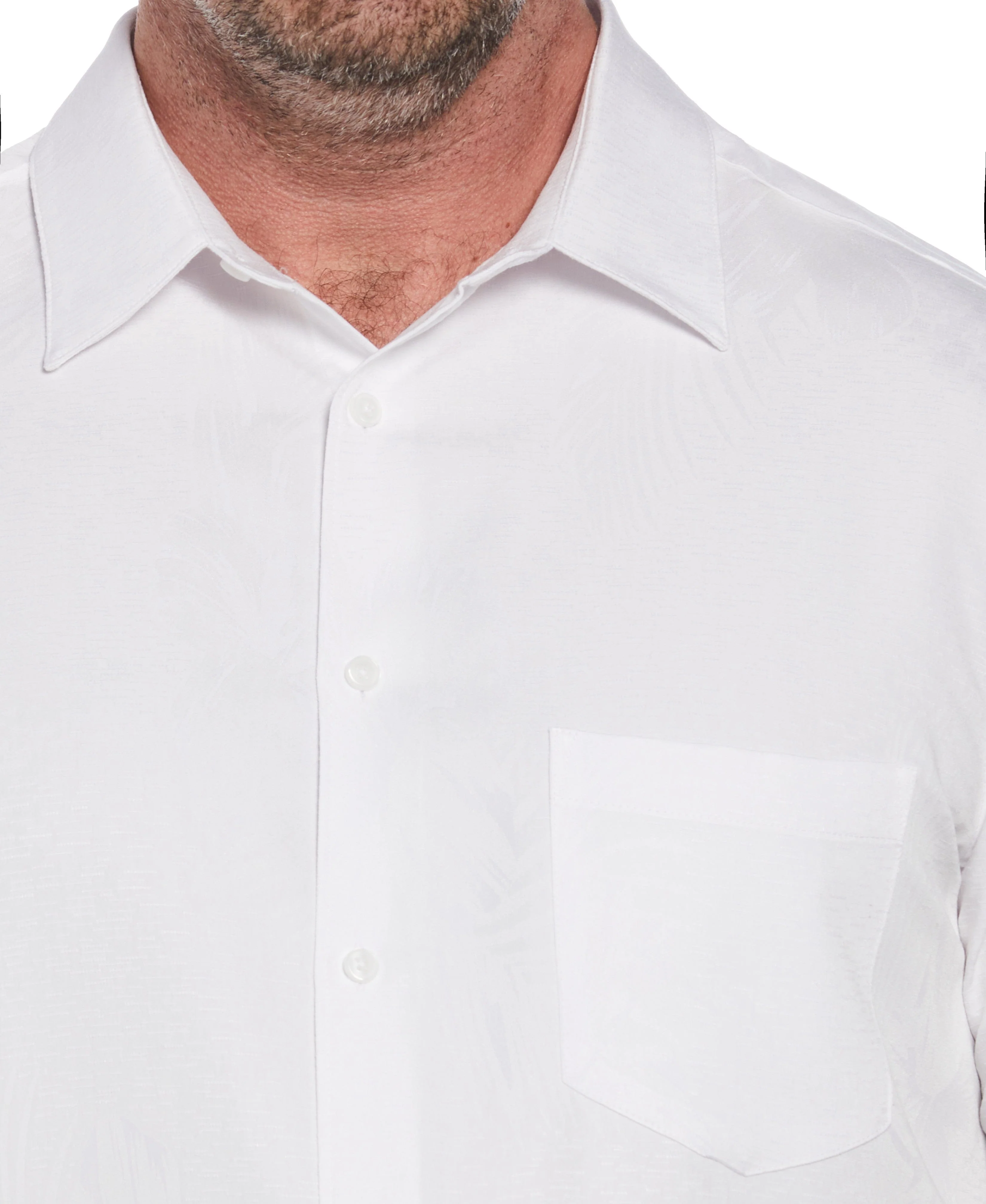 Big & Tall Two-Tone One Pocket Floral Print Shirt - Image 9