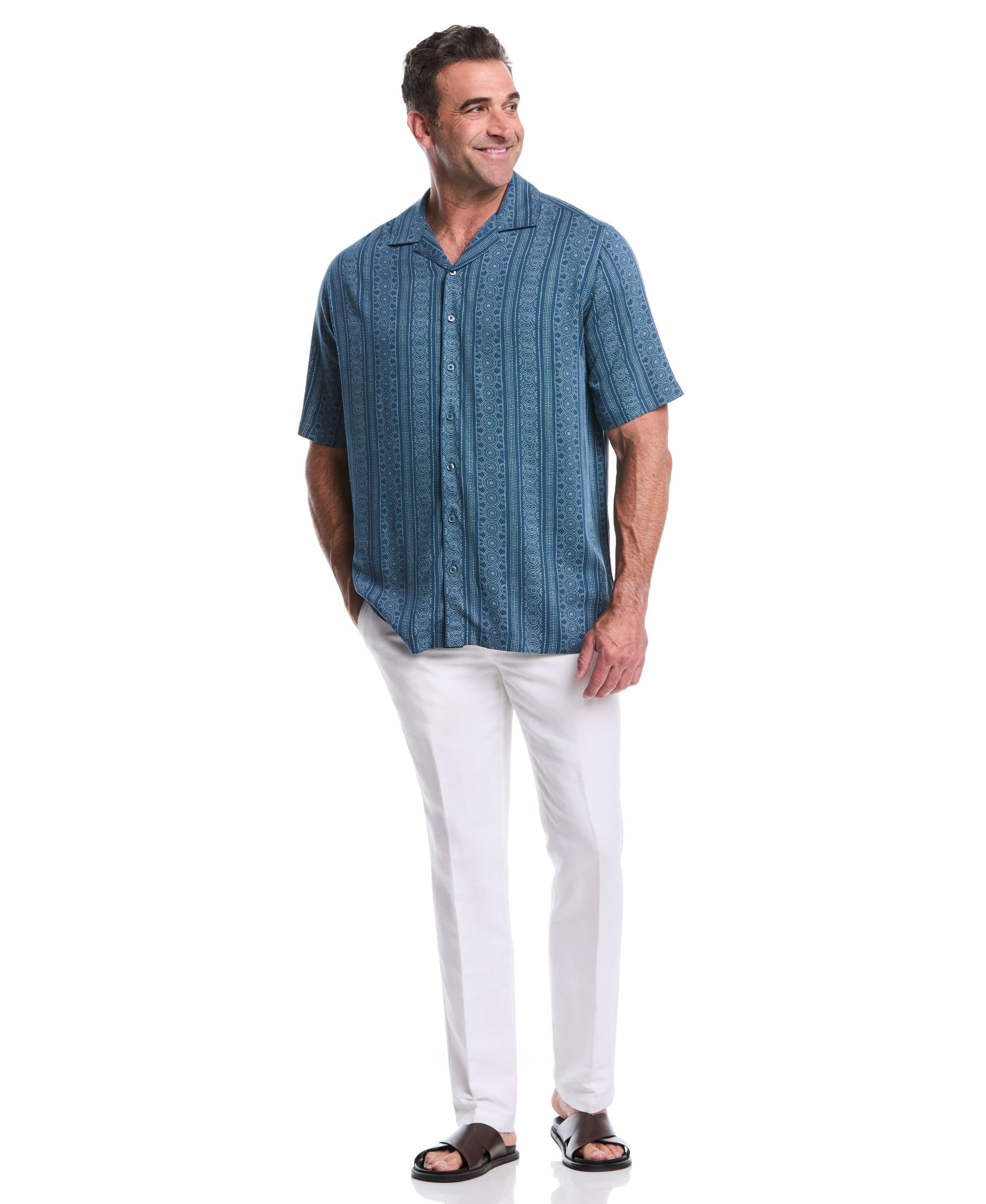 Big & Tall Viscose Twill Print Shirt - Image 5