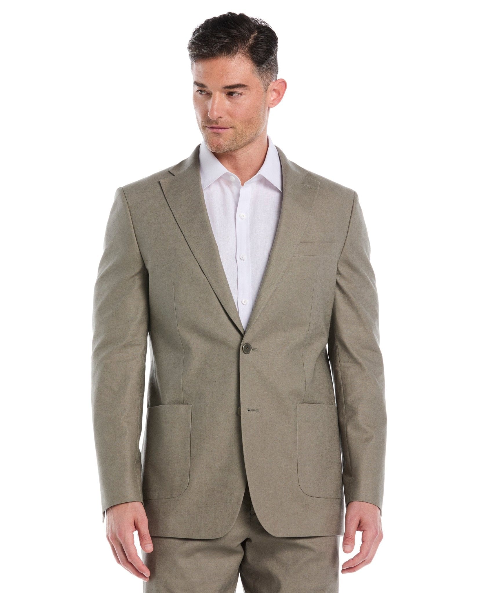 Linen Blend Burnt Olive Suit - Image 3