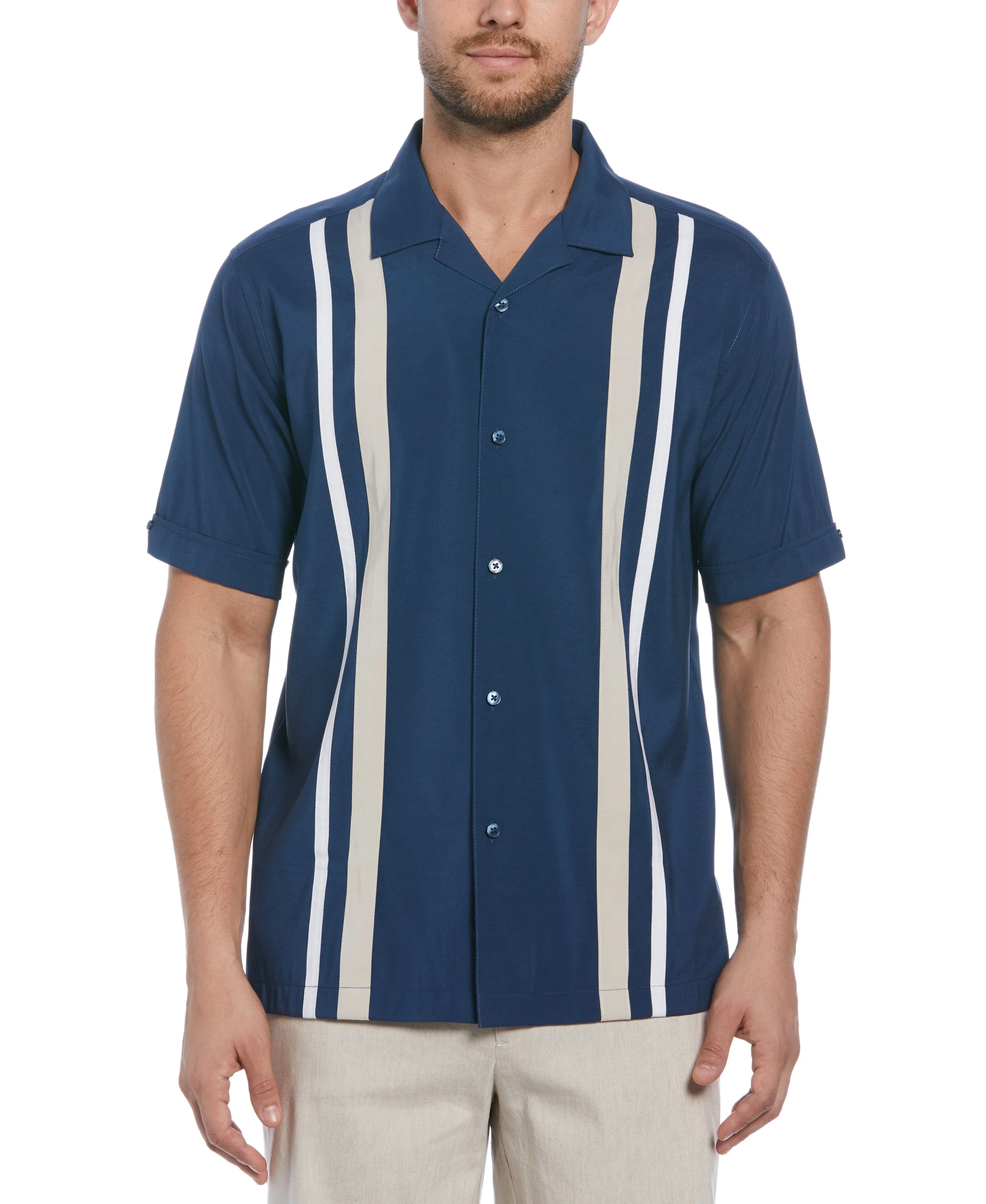 Camp Collar Retro Panel Shirt - Image 10