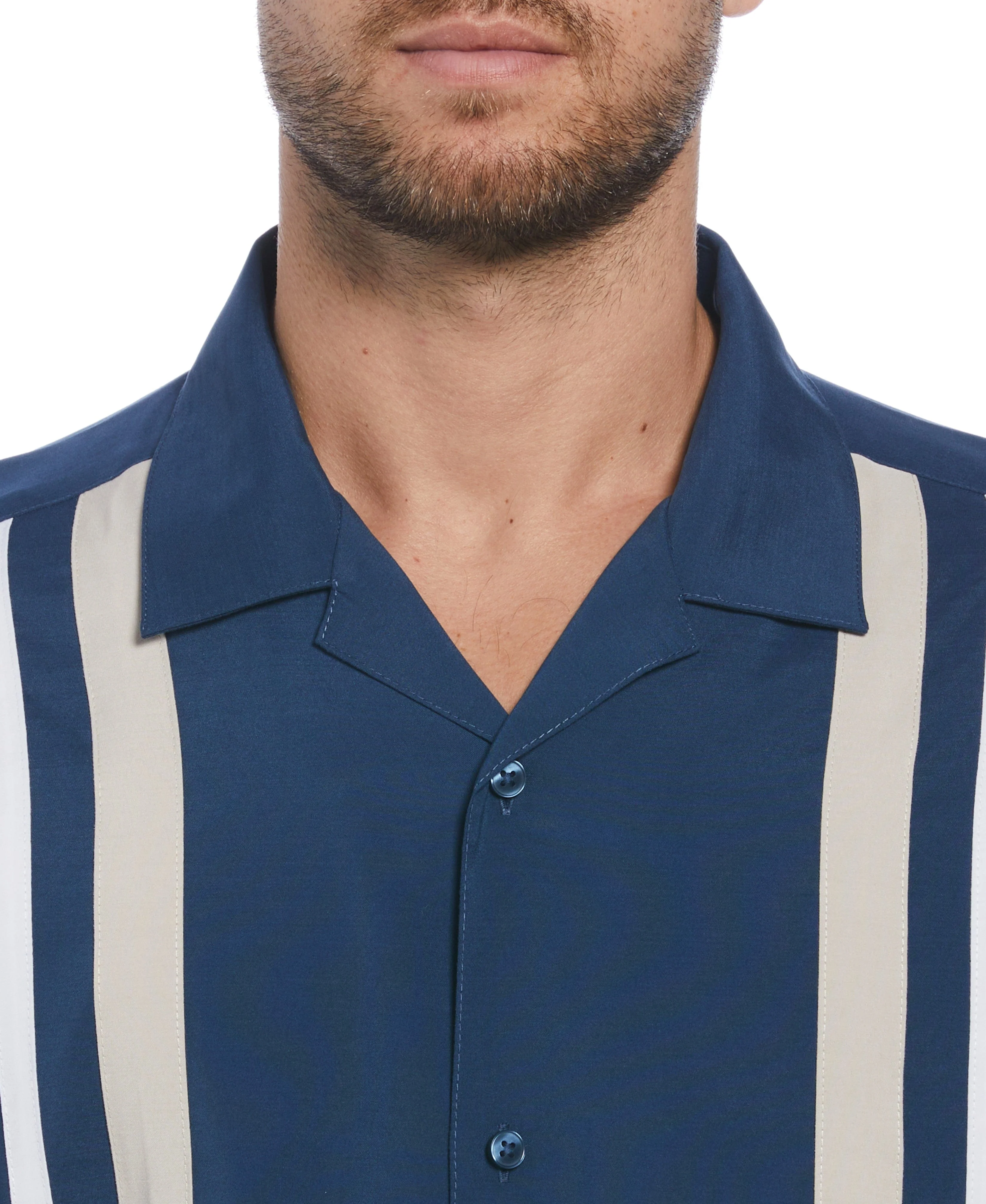 Camp Collar Retro Panel Shirt - Image 13