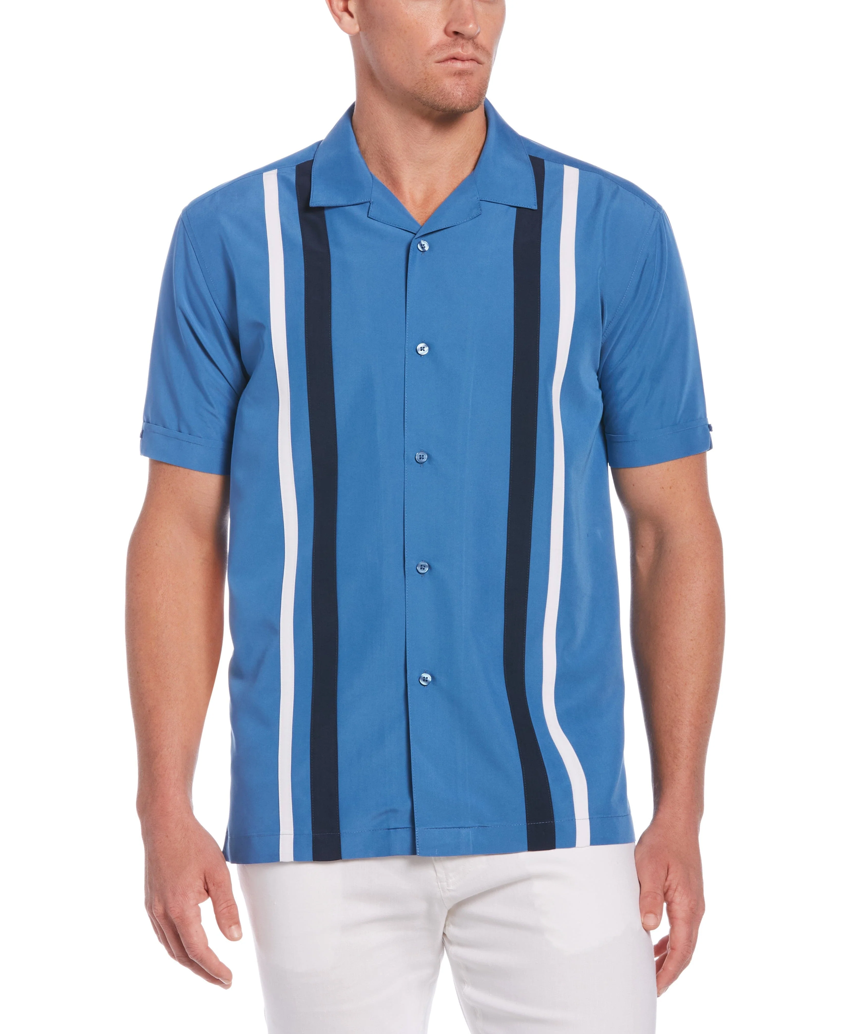 Camp Collar Retro Panel Shirt - Image 15
