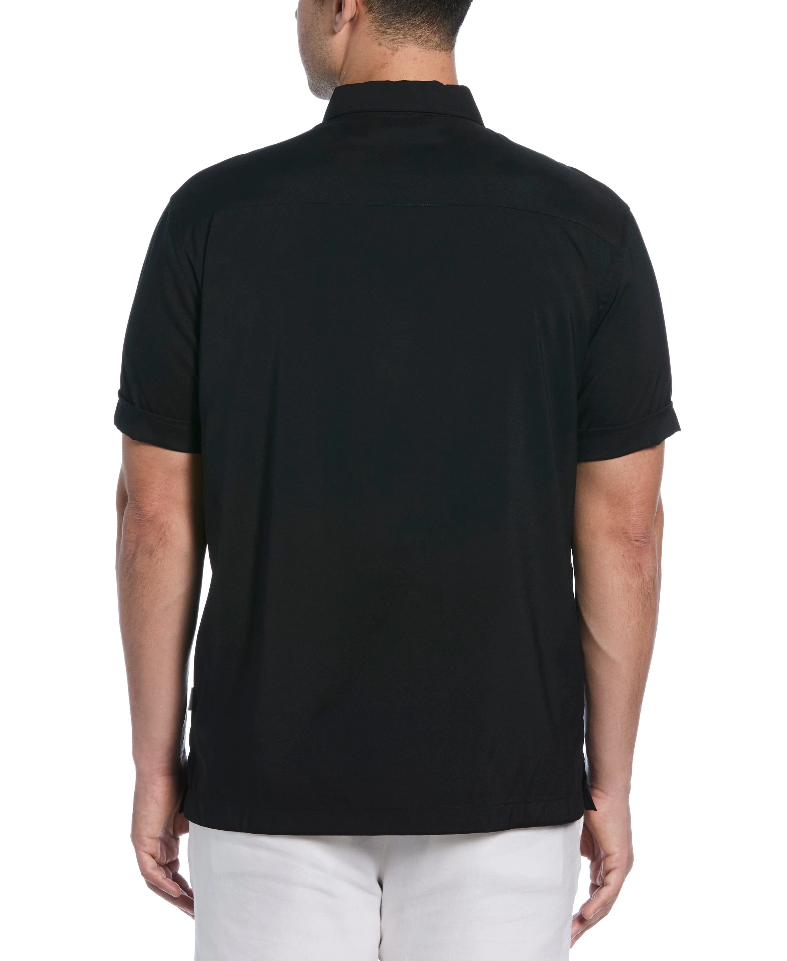 Big & Tall Contrast Panel Camp Collar Shirt - Image 12