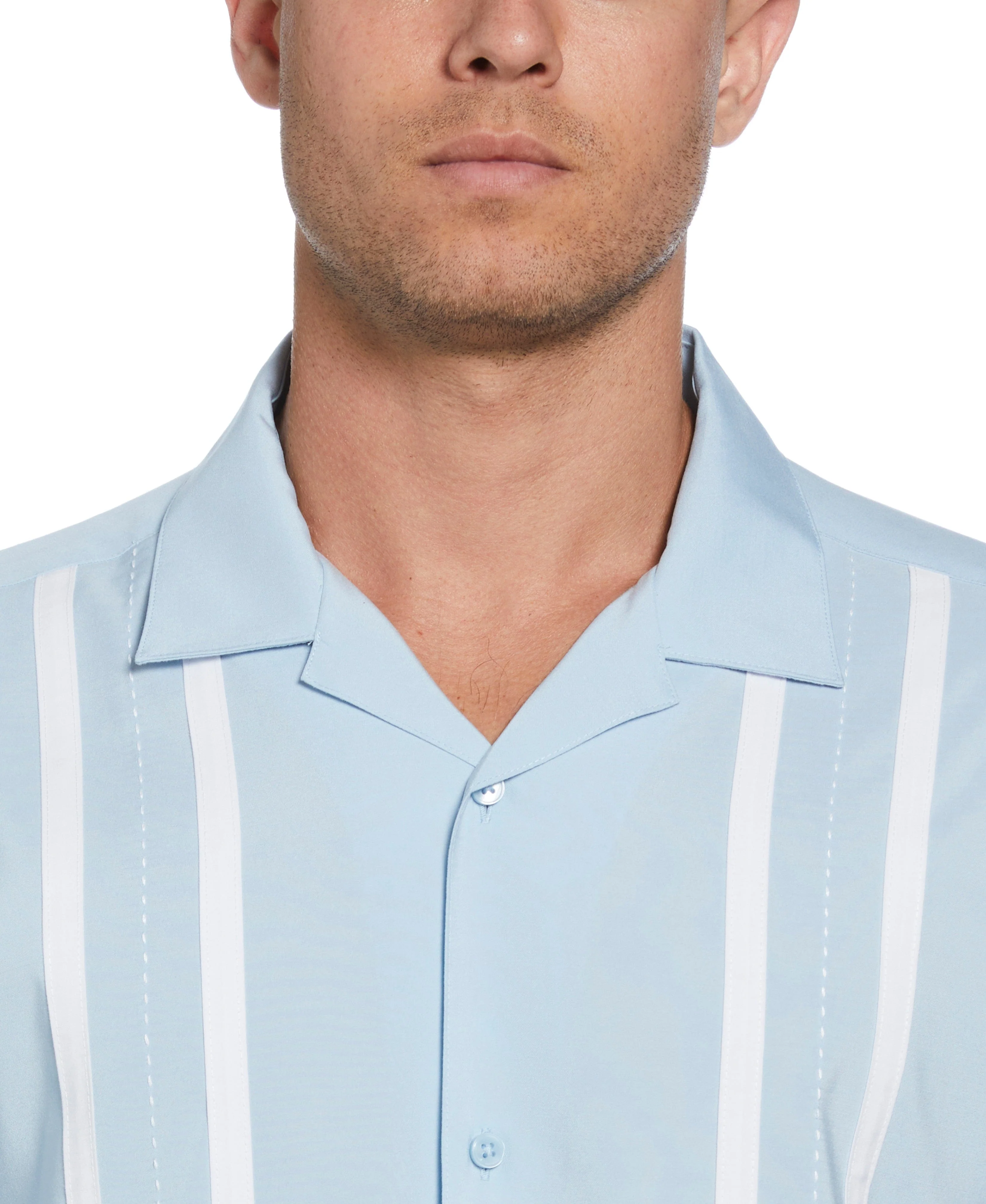 Contrast Panel Camp Collar Shirt - Image 19