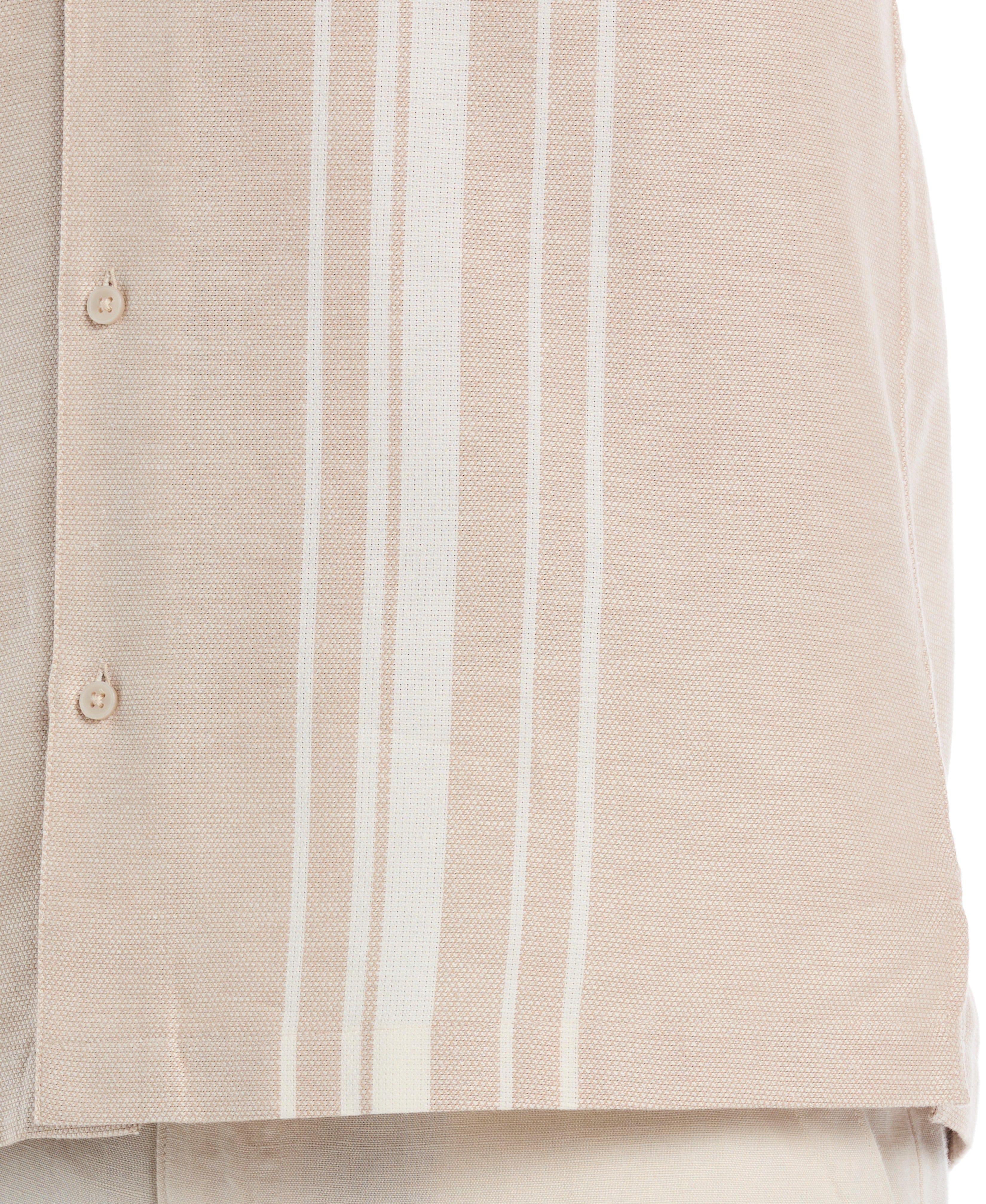 Cotton Linen Dobby Panel Shirt - Image 4