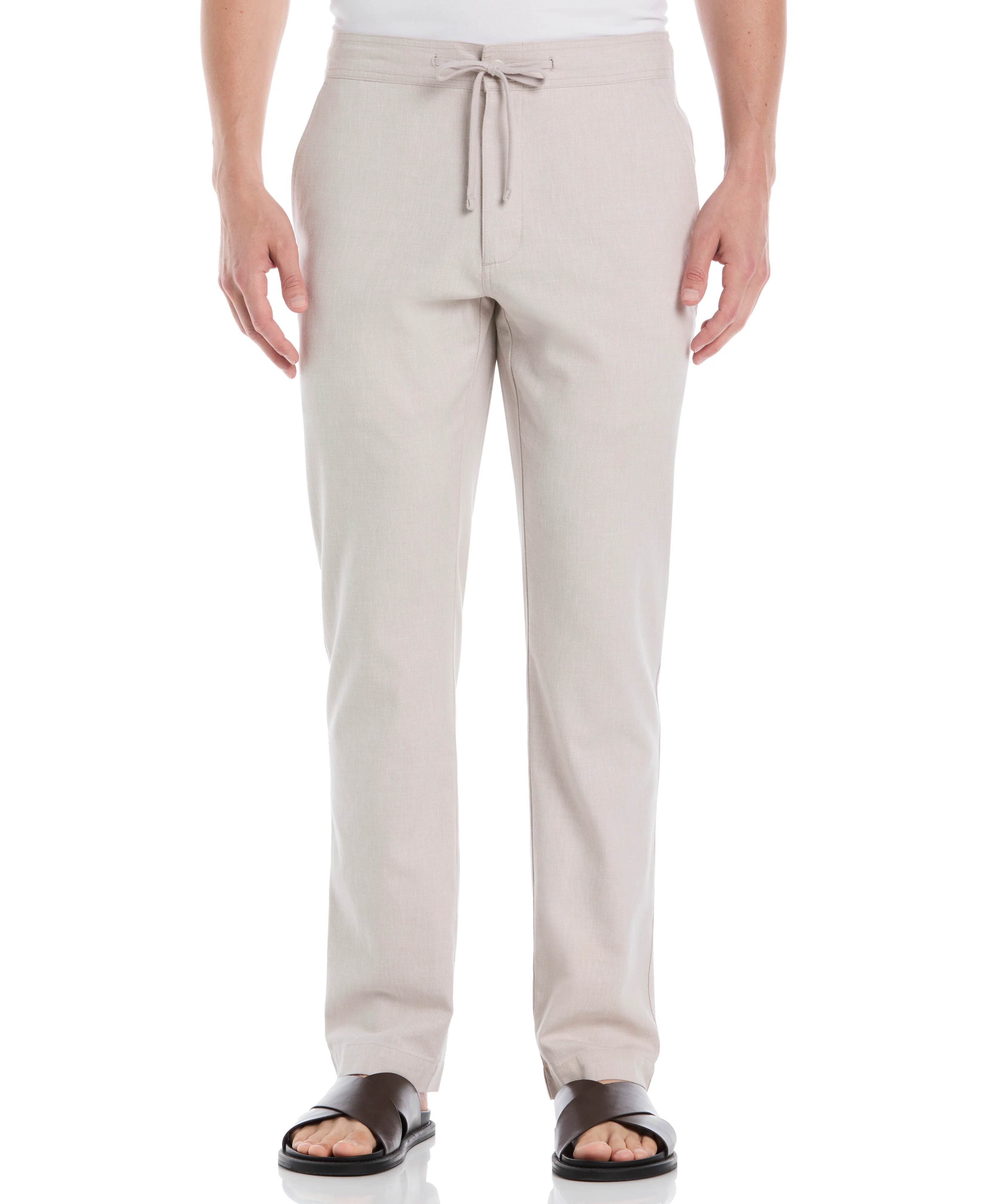 Cotton Linen Blend Stretch Drawstring Pant - Image 5
