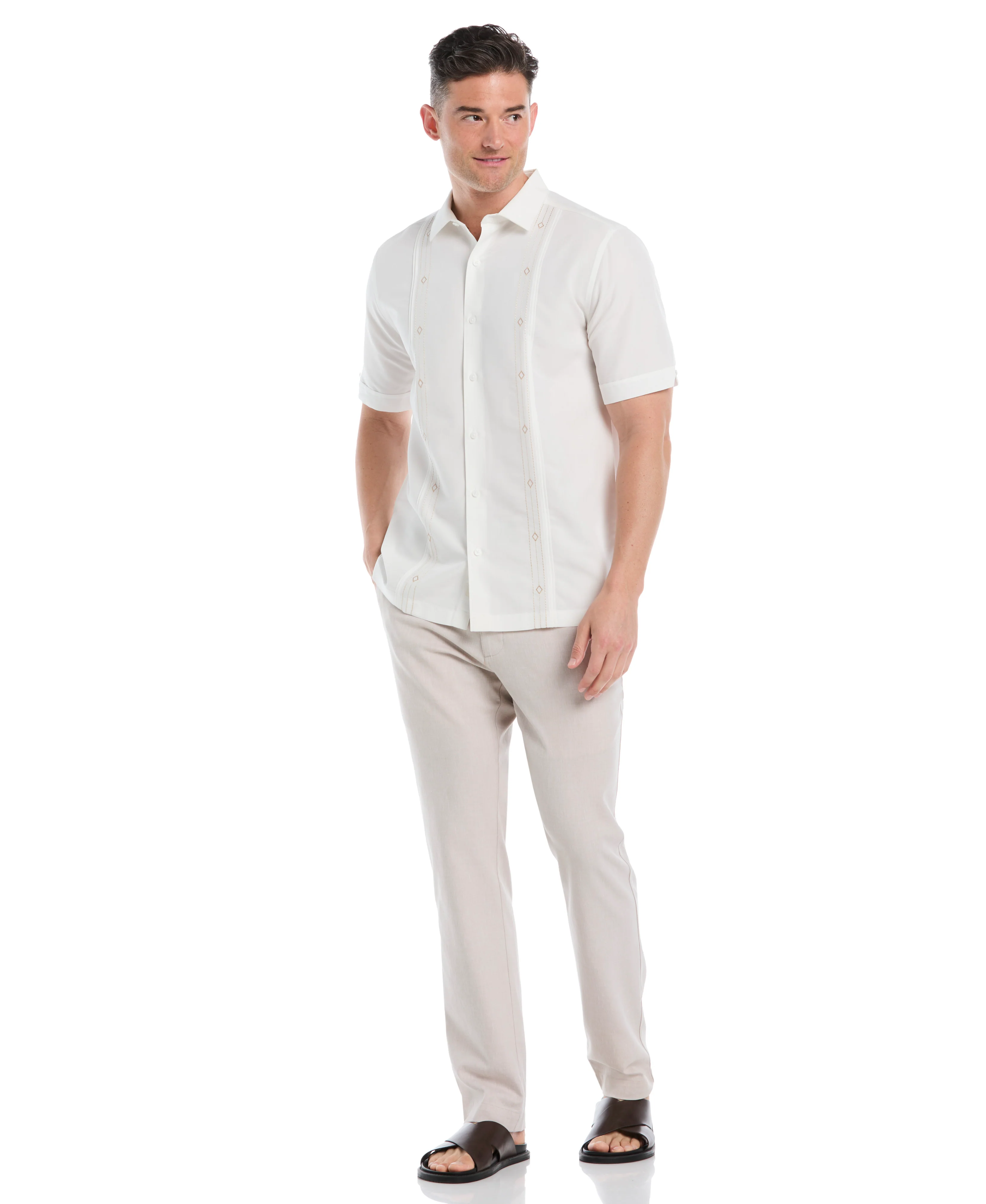 Cotton Linen Blend Stretch Drawstring Pant - Image 7