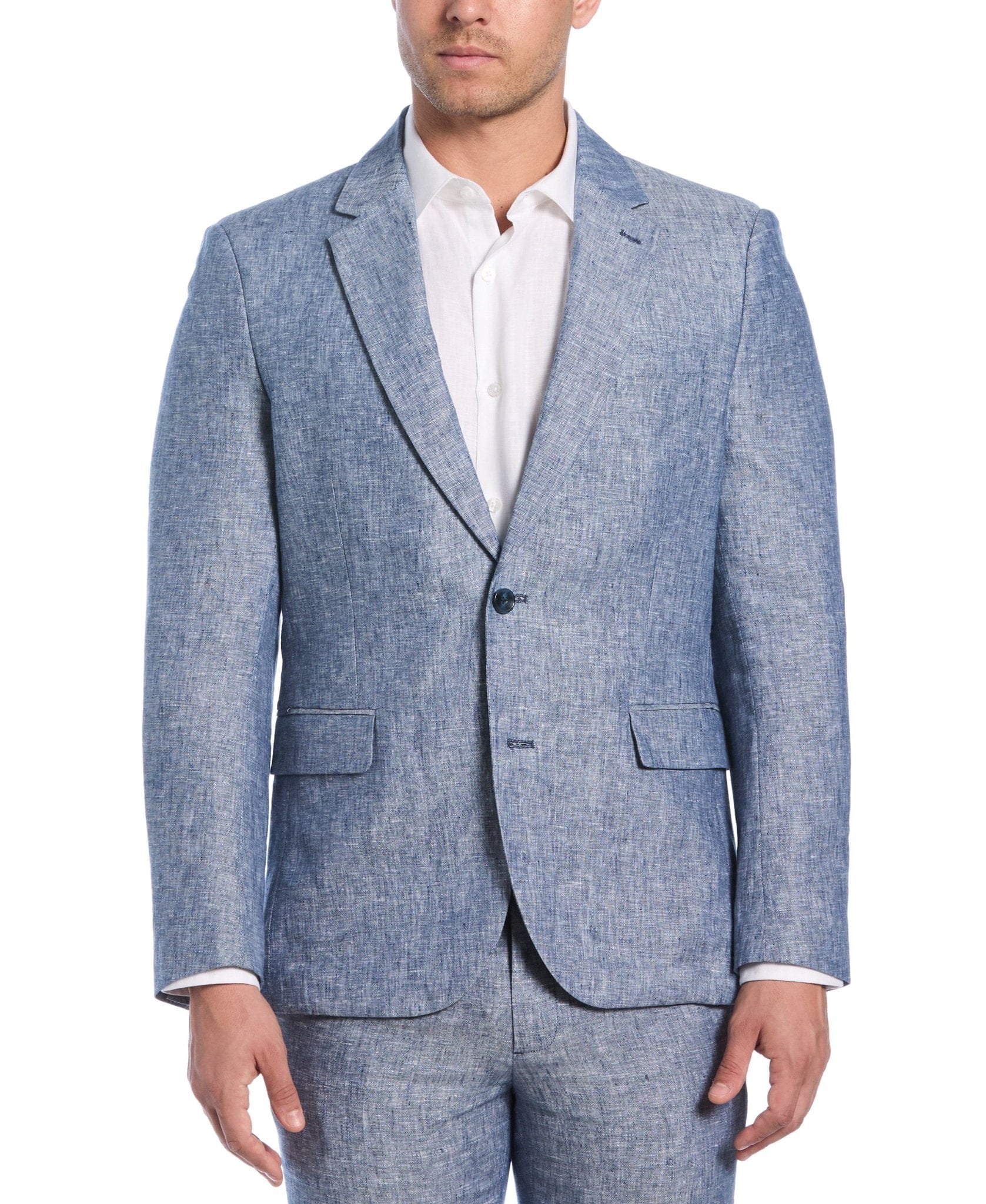 Delave Ensign Blue Linen Suit - Image 4