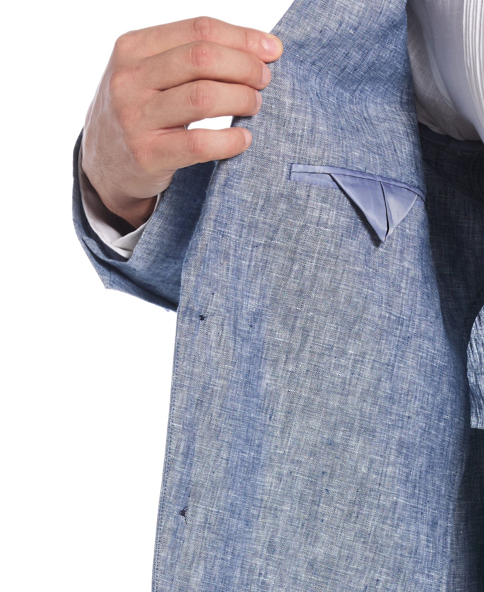Delave Ensign Blue Linen Suit - Image 6
