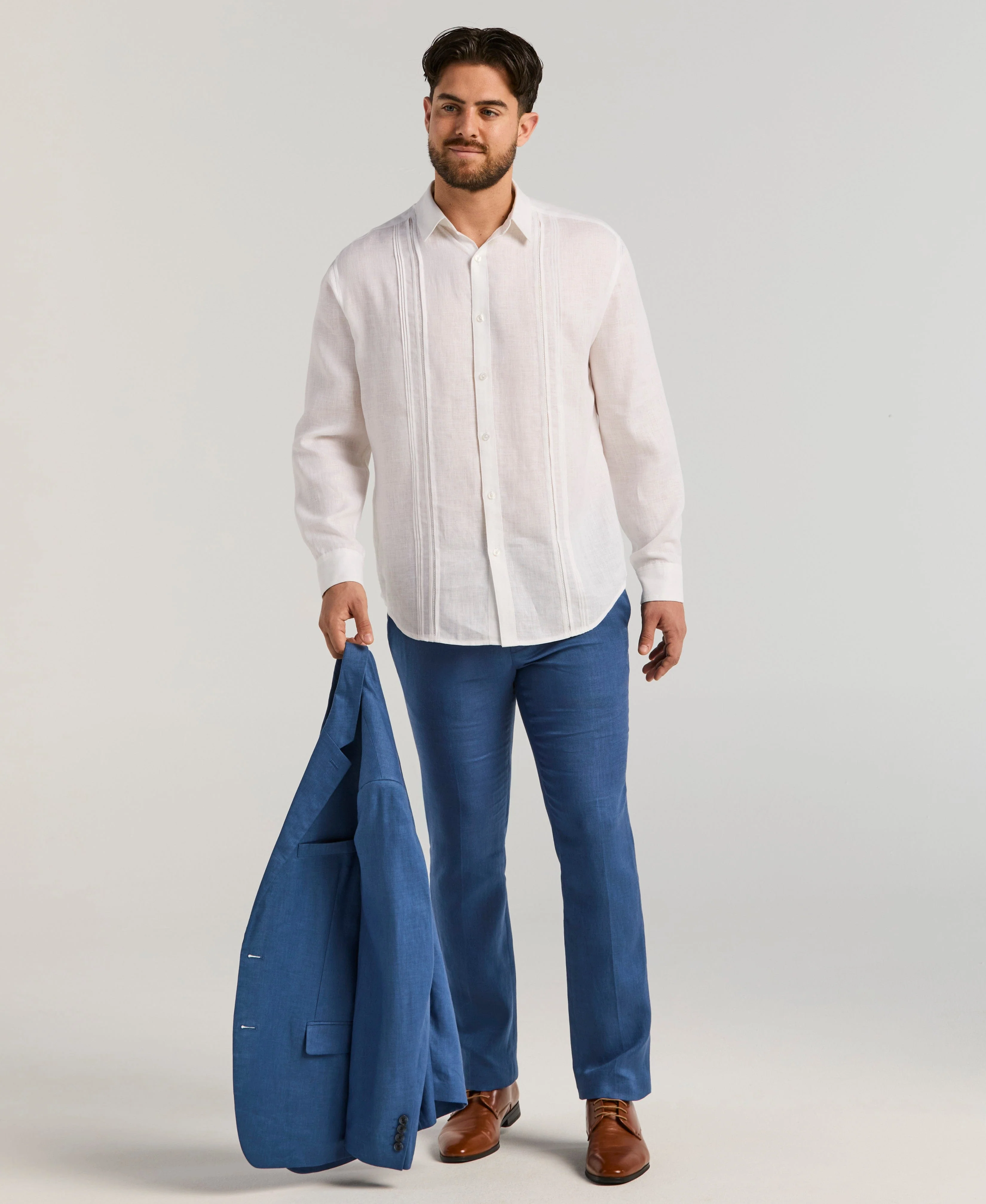 Delave Linen Flat Front Pant - Image 6
