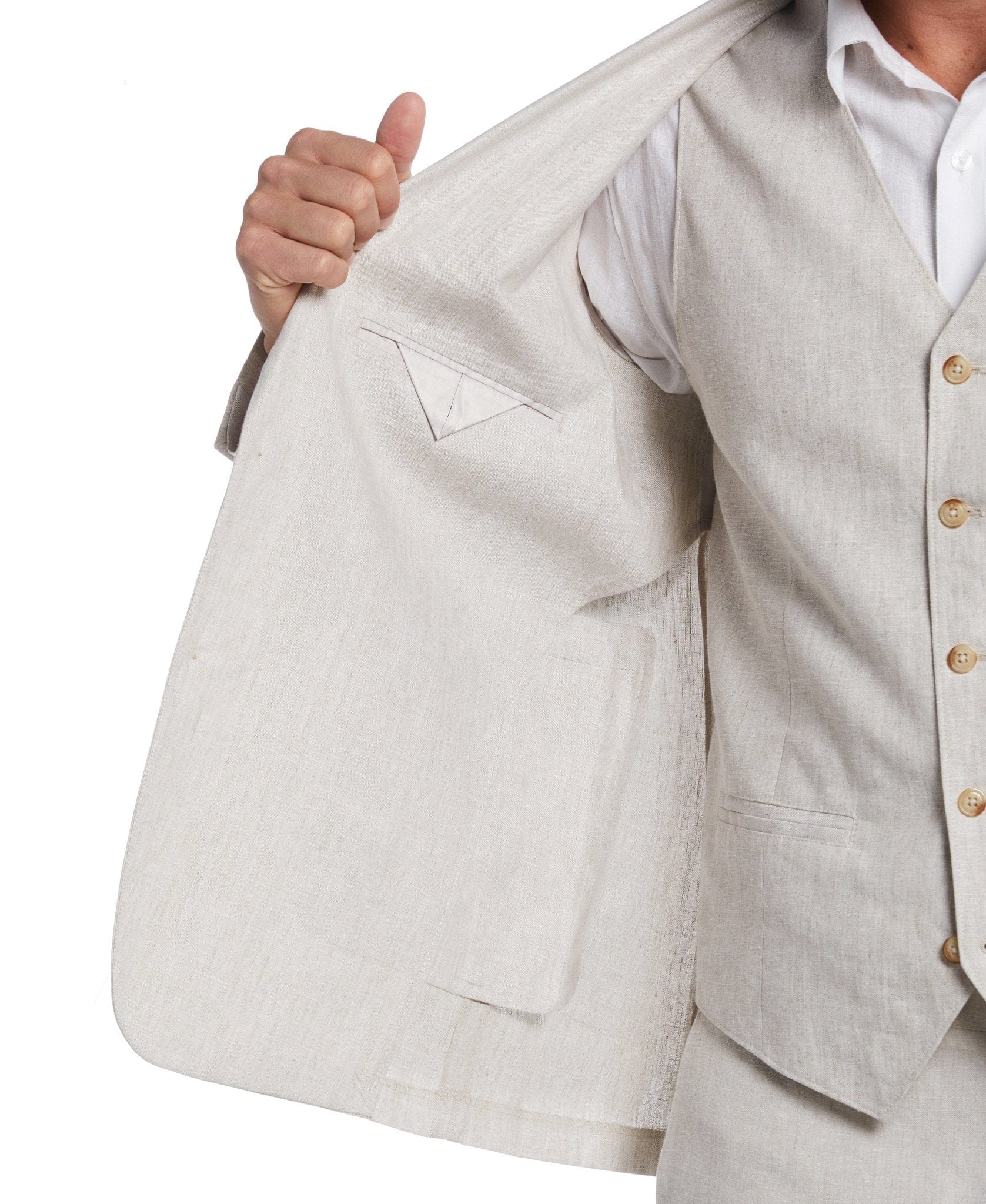 Delave Natural Linen Suit - Image 8