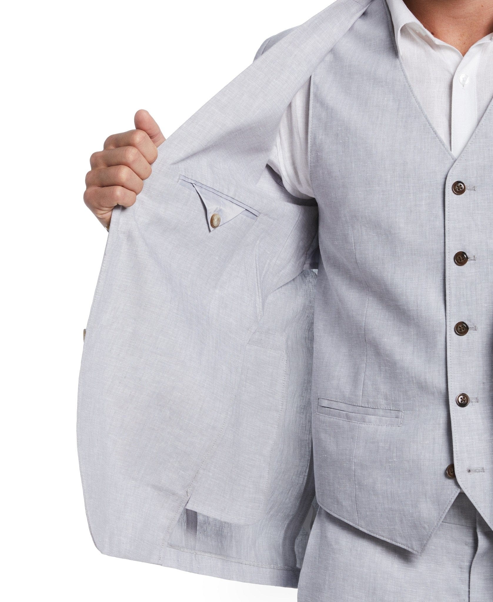 Delave Sleet Linen Suit - Image 6