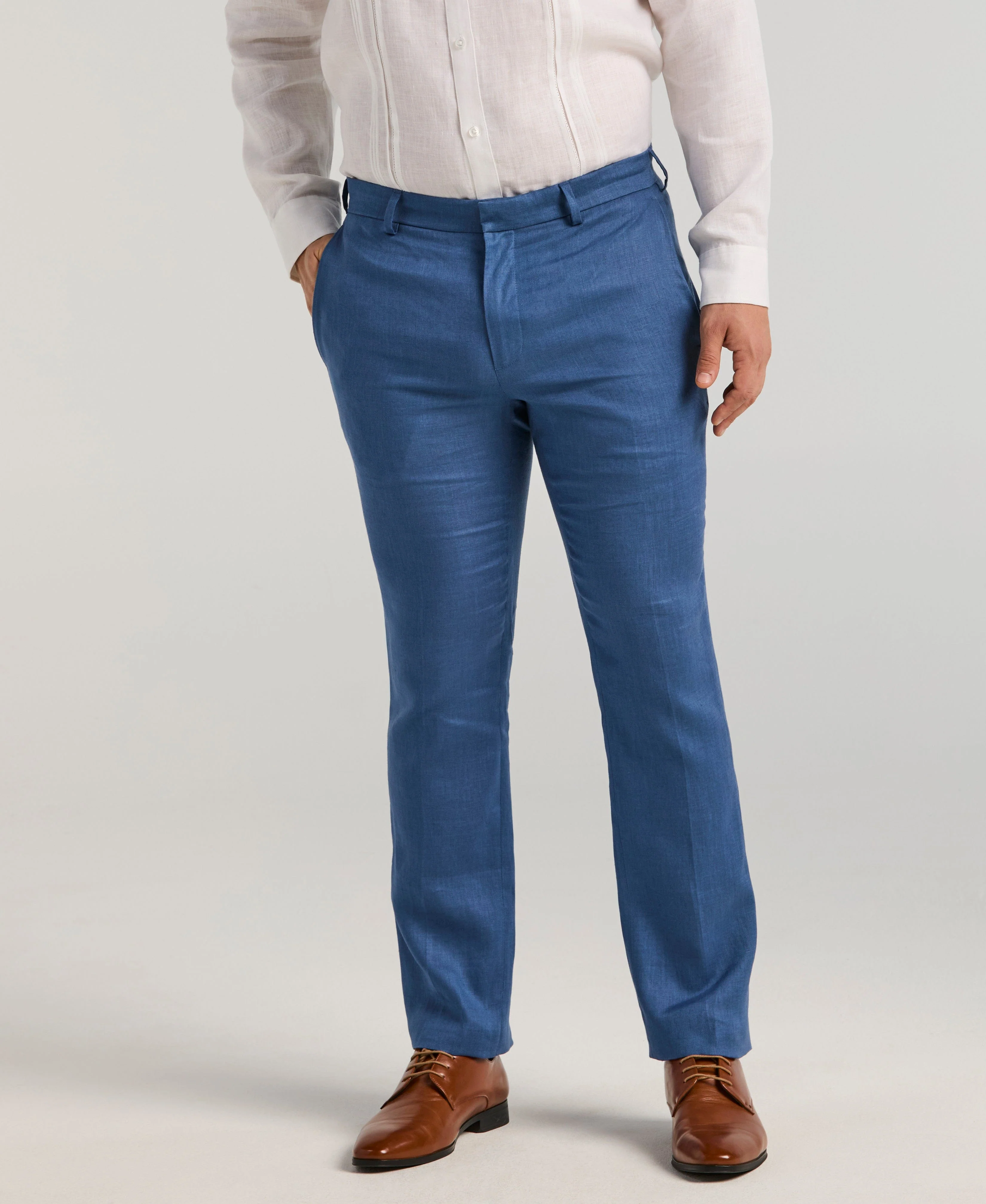 Delave Linen Flat Front Pant - Image 5