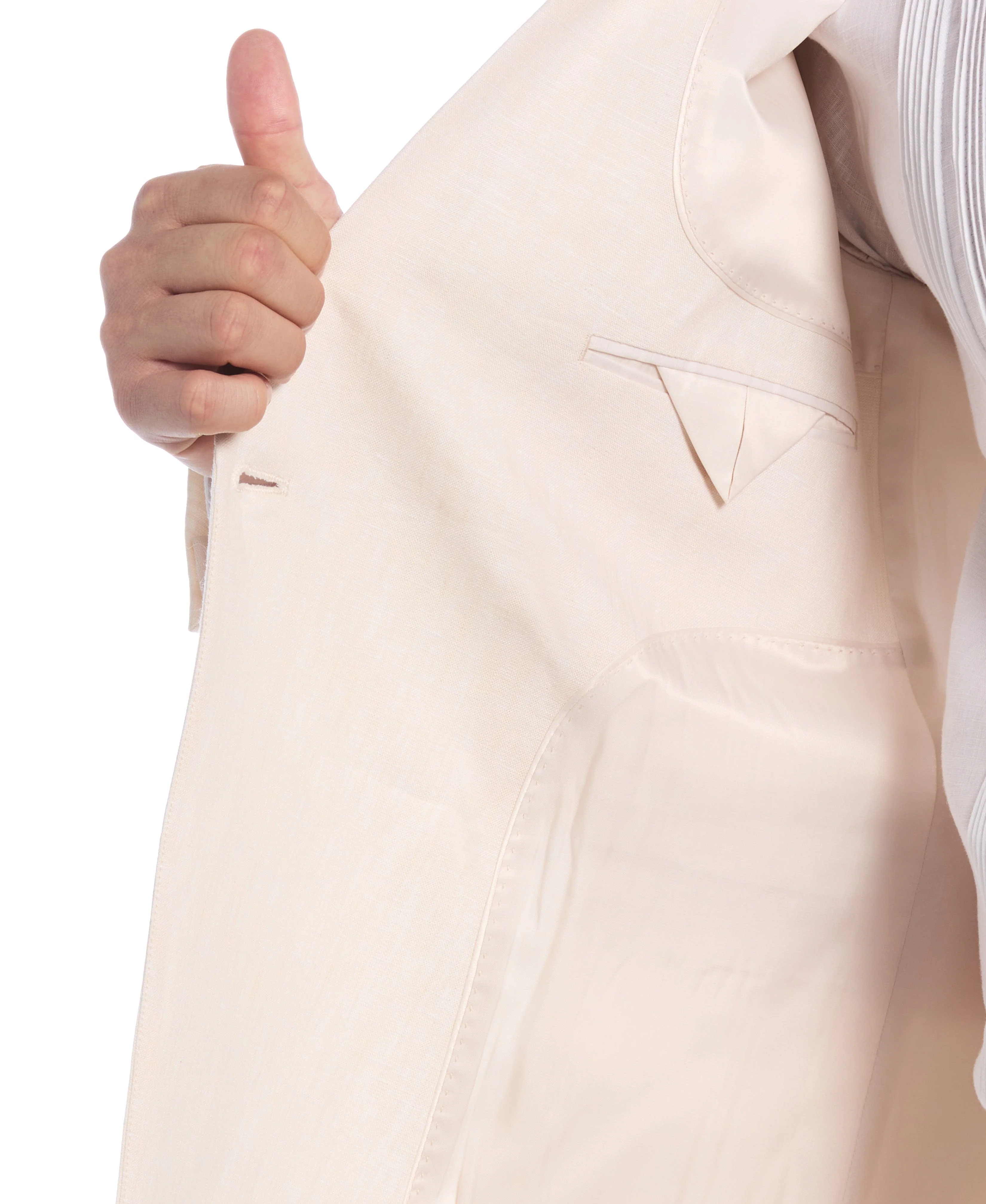 Double Breasted Delave Linen Sports Coat - Image 9