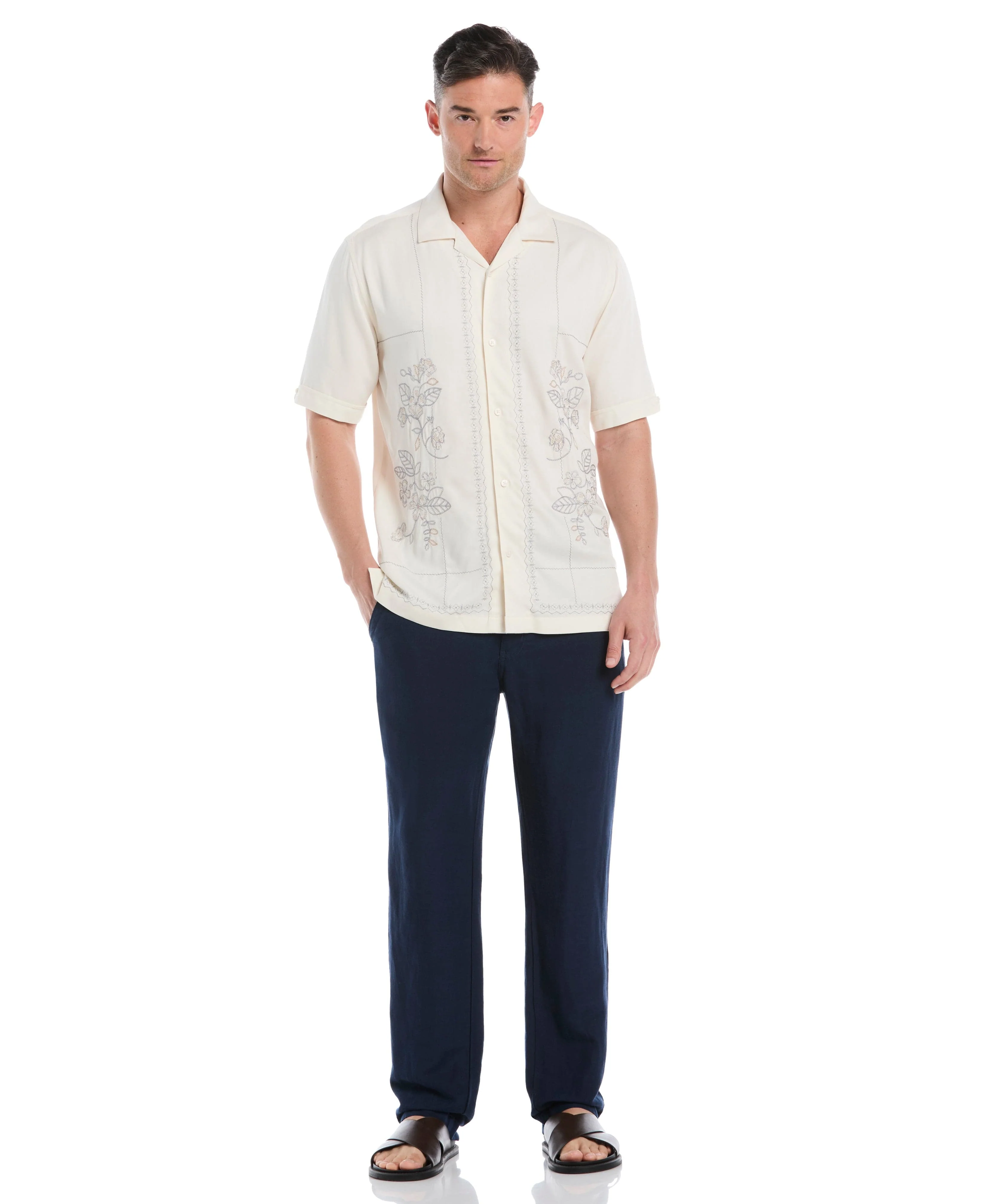 Embroidered Camp Collar Shirt - Image 5