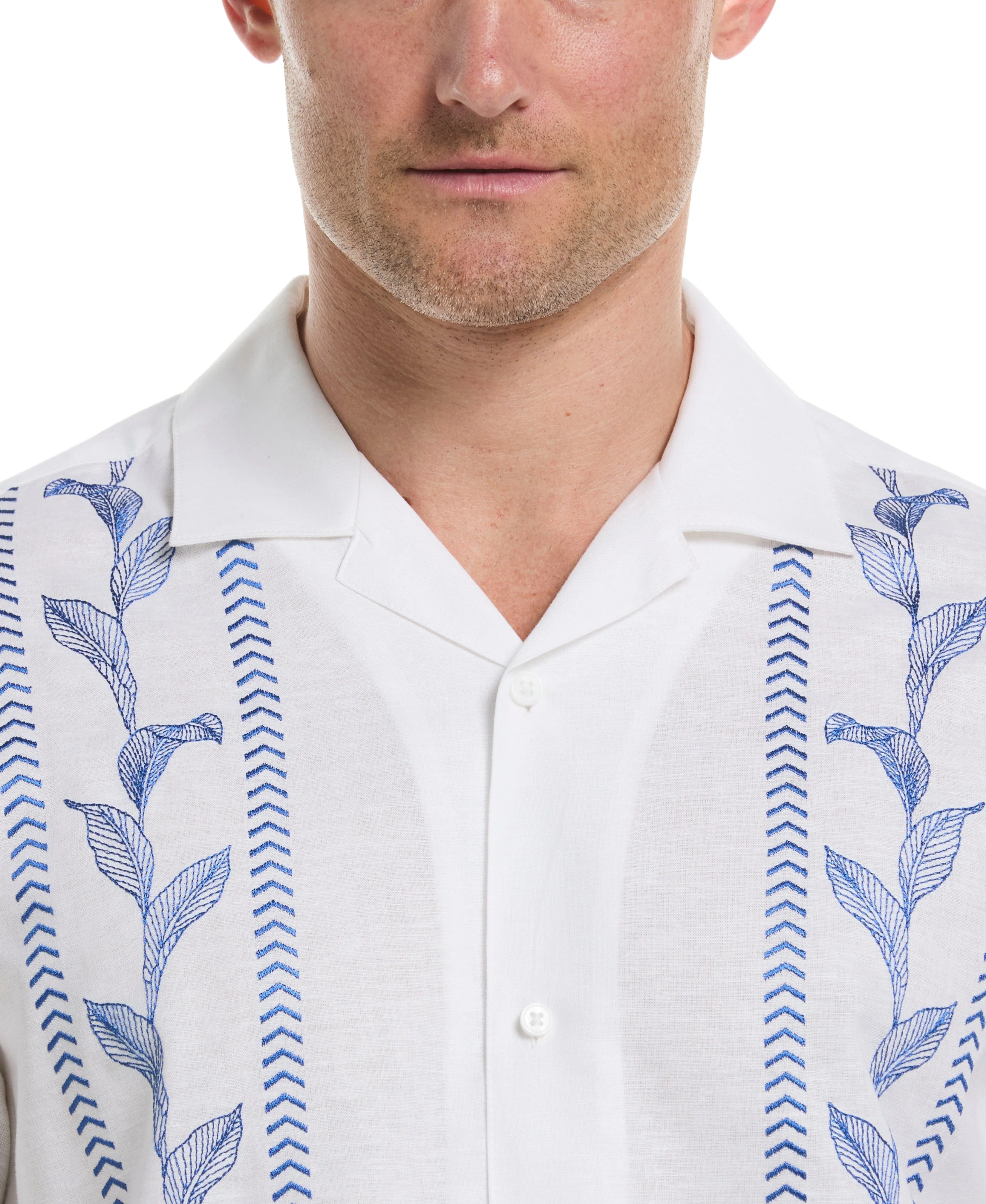 Embroidery Leaf Panel Shirt - Image 4