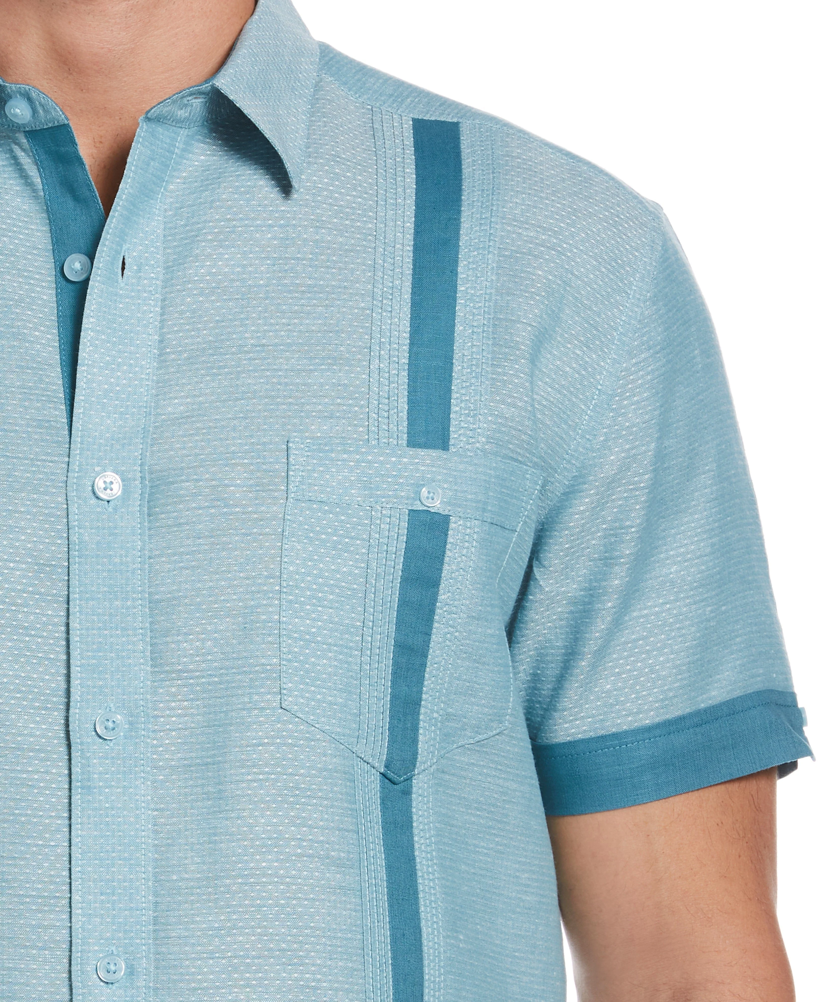 Fashion Double Pocket Guayabera Shirt - Image 8
