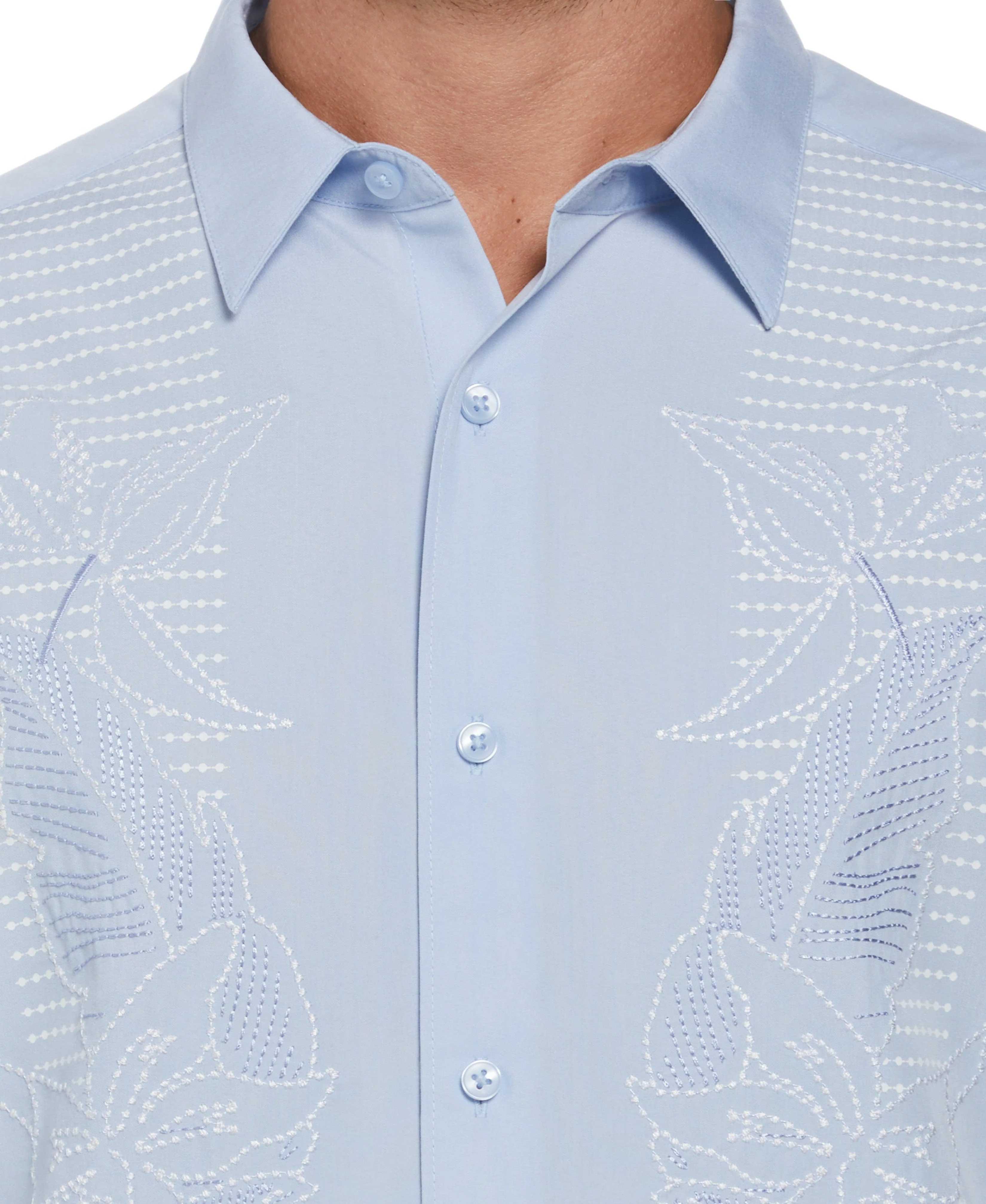 Floral Embroidered Panel Shirt - Image 3