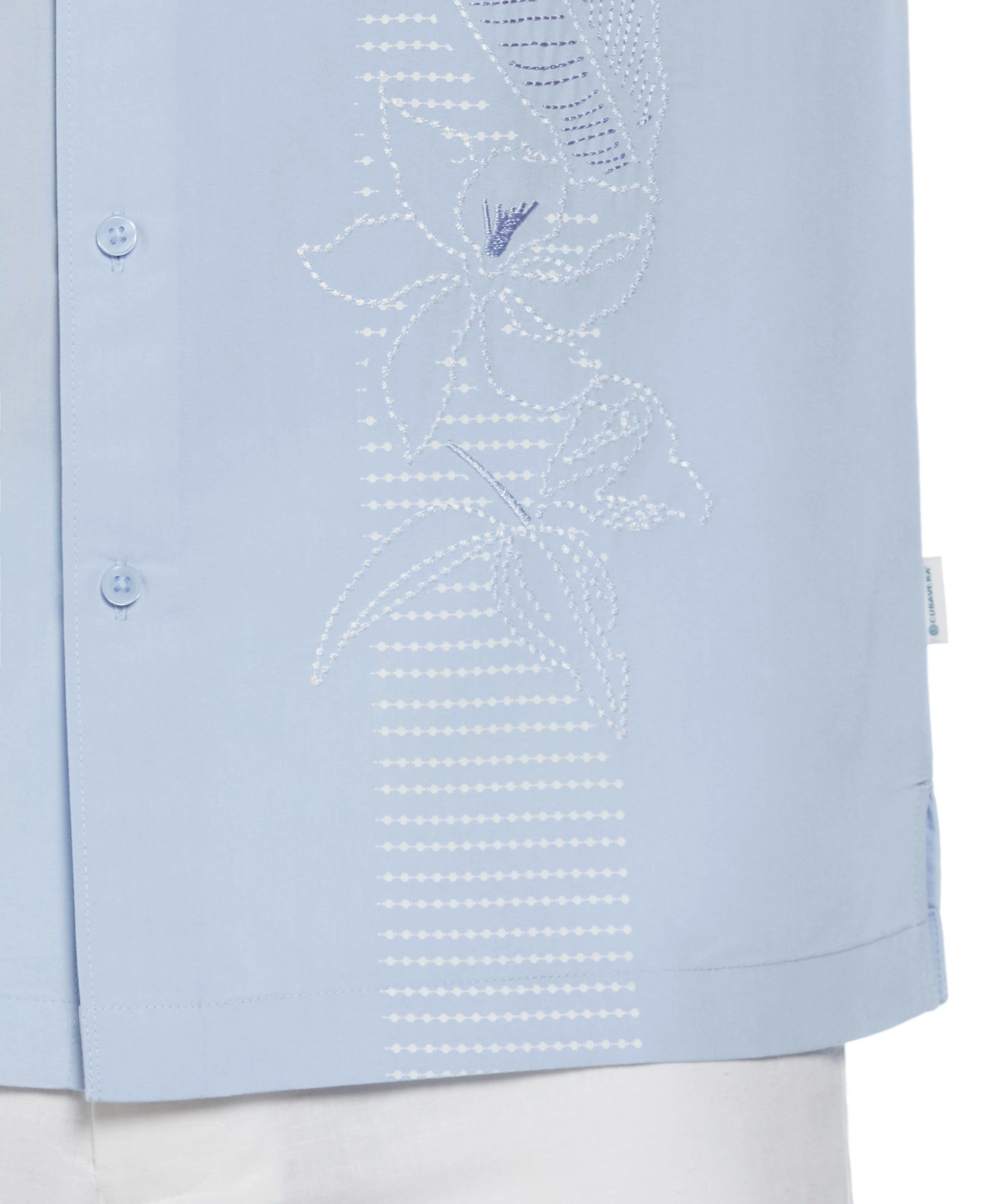 Big & Tall Floral Embroidered Panel Shirt - Image 4