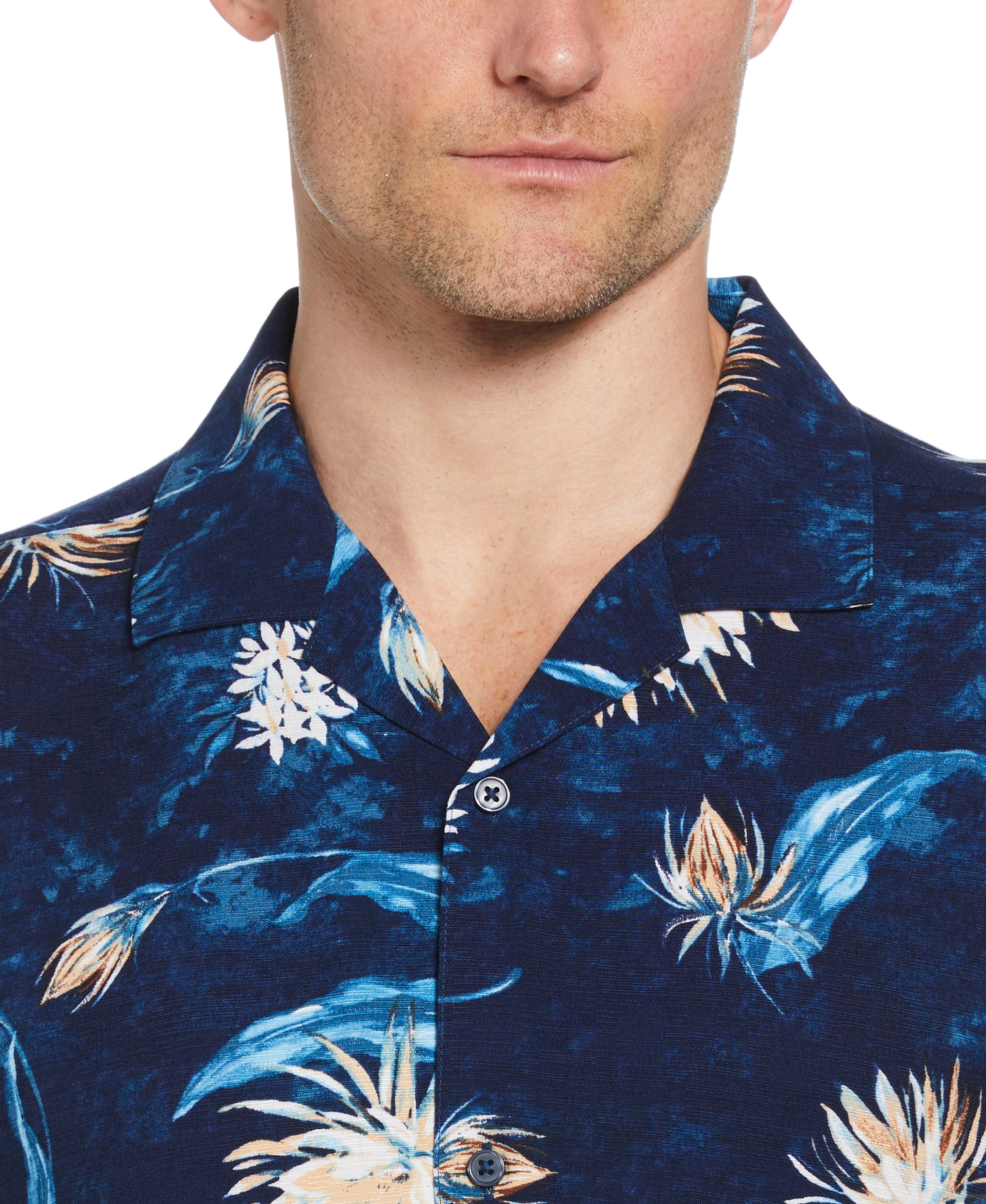 Floral Print Cuban Collar Shirt - Image 4
