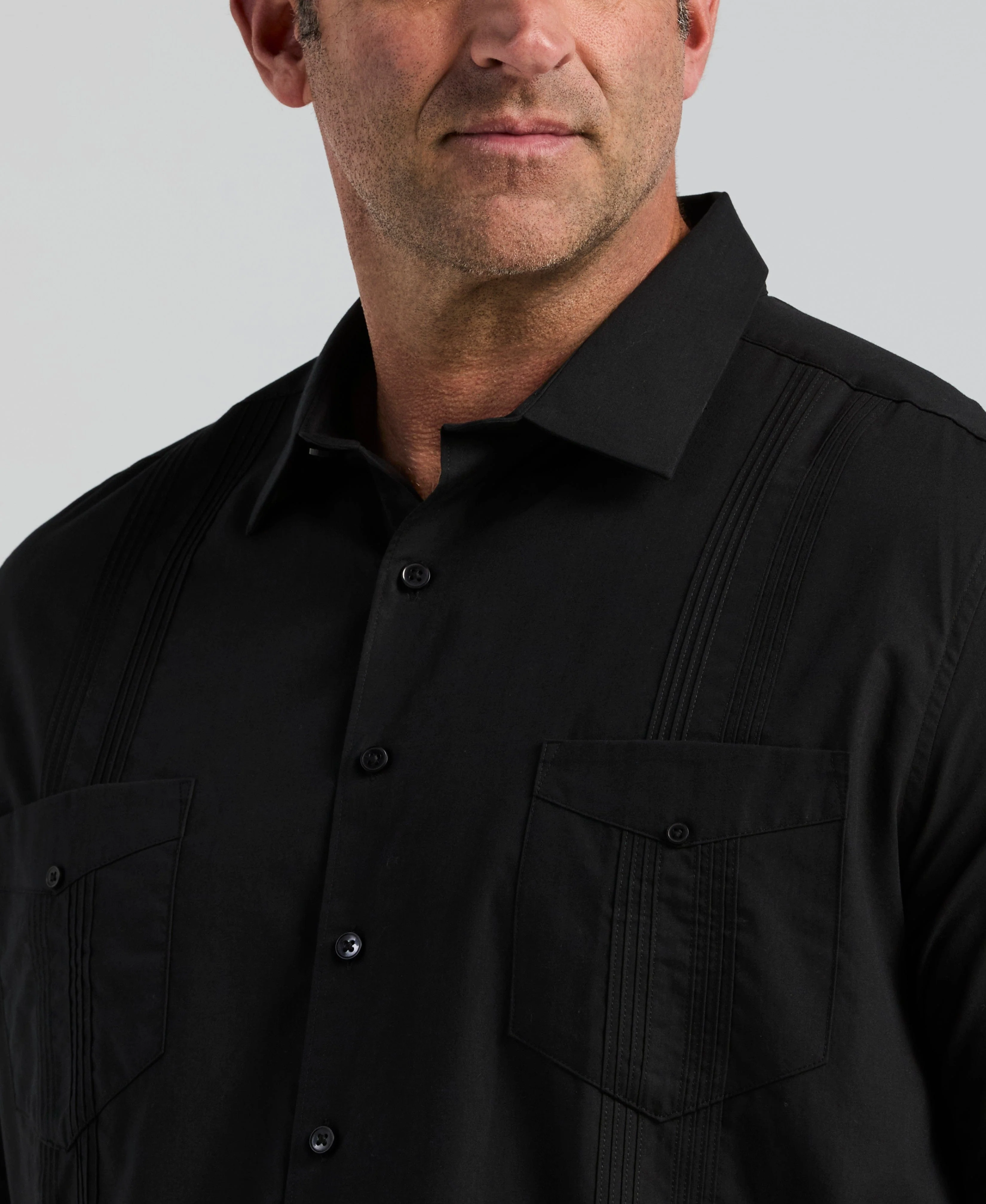 Big & Tall Four Pocket Guayabera Shirt - Image 3