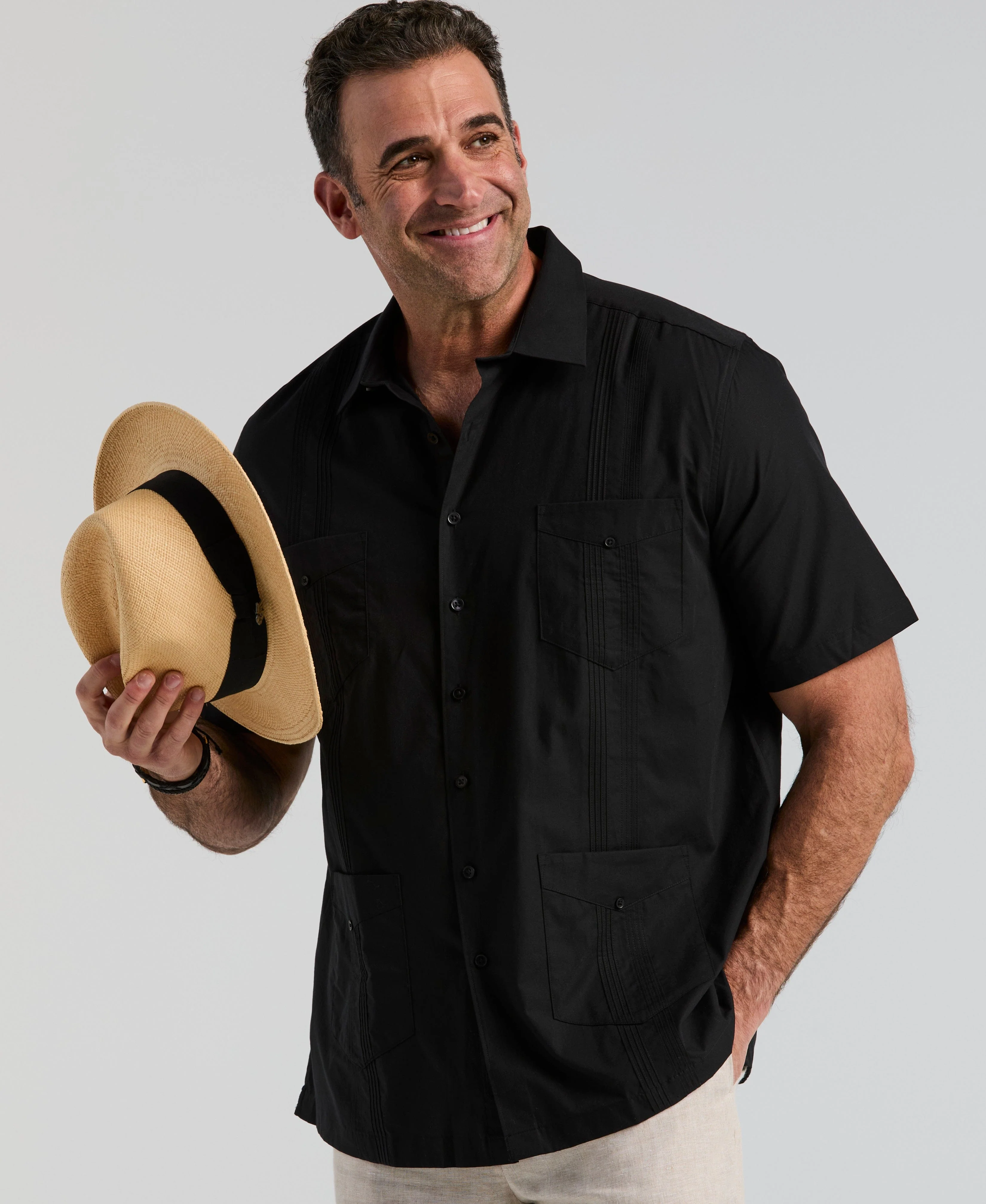 Big & Tall Four Pocket Guayabera Shirt - Image 6