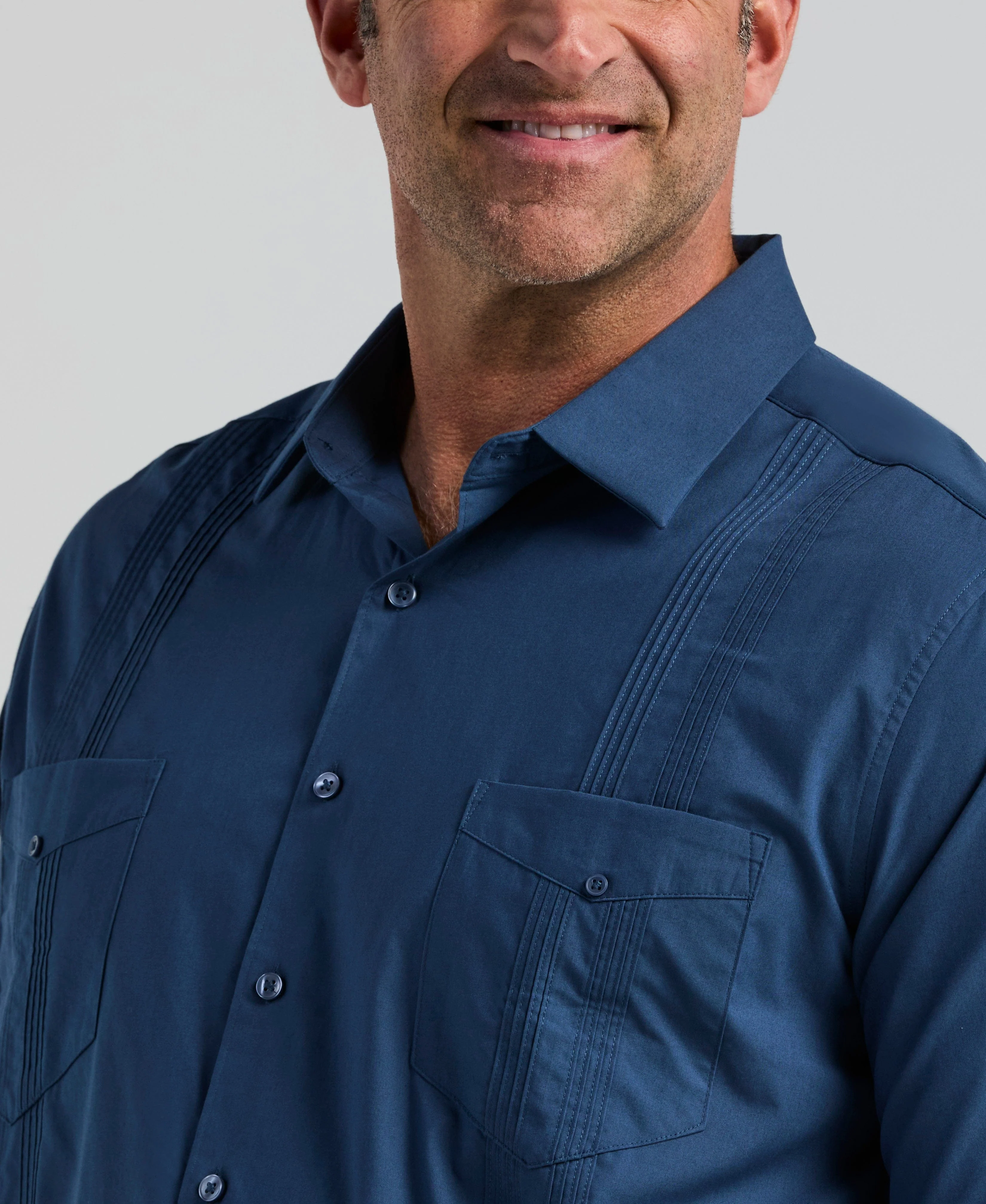 Big & Tall Four Pocket Guayabera Shirt - Image 9