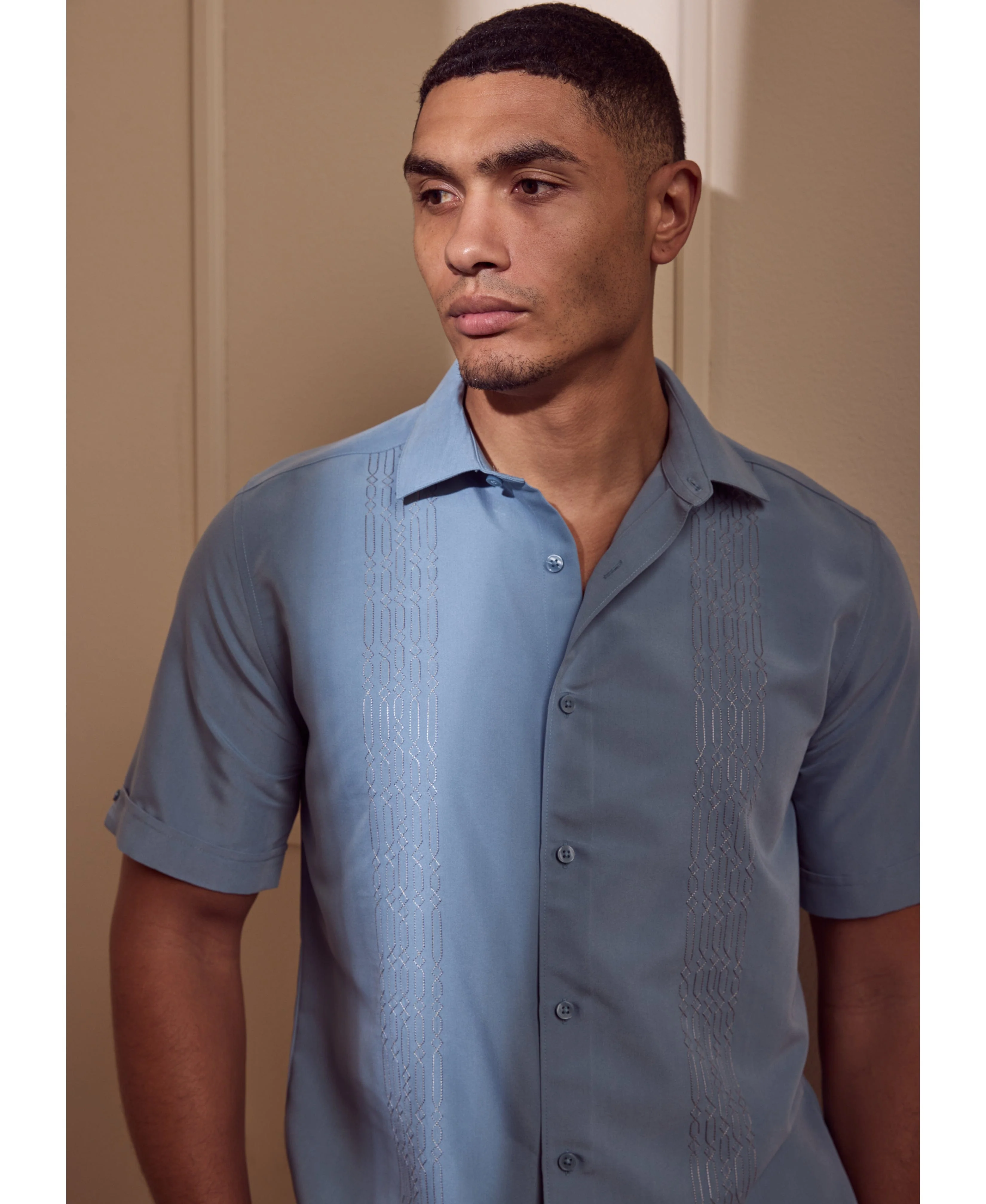 Geo Embroidery Shirt - Image 2