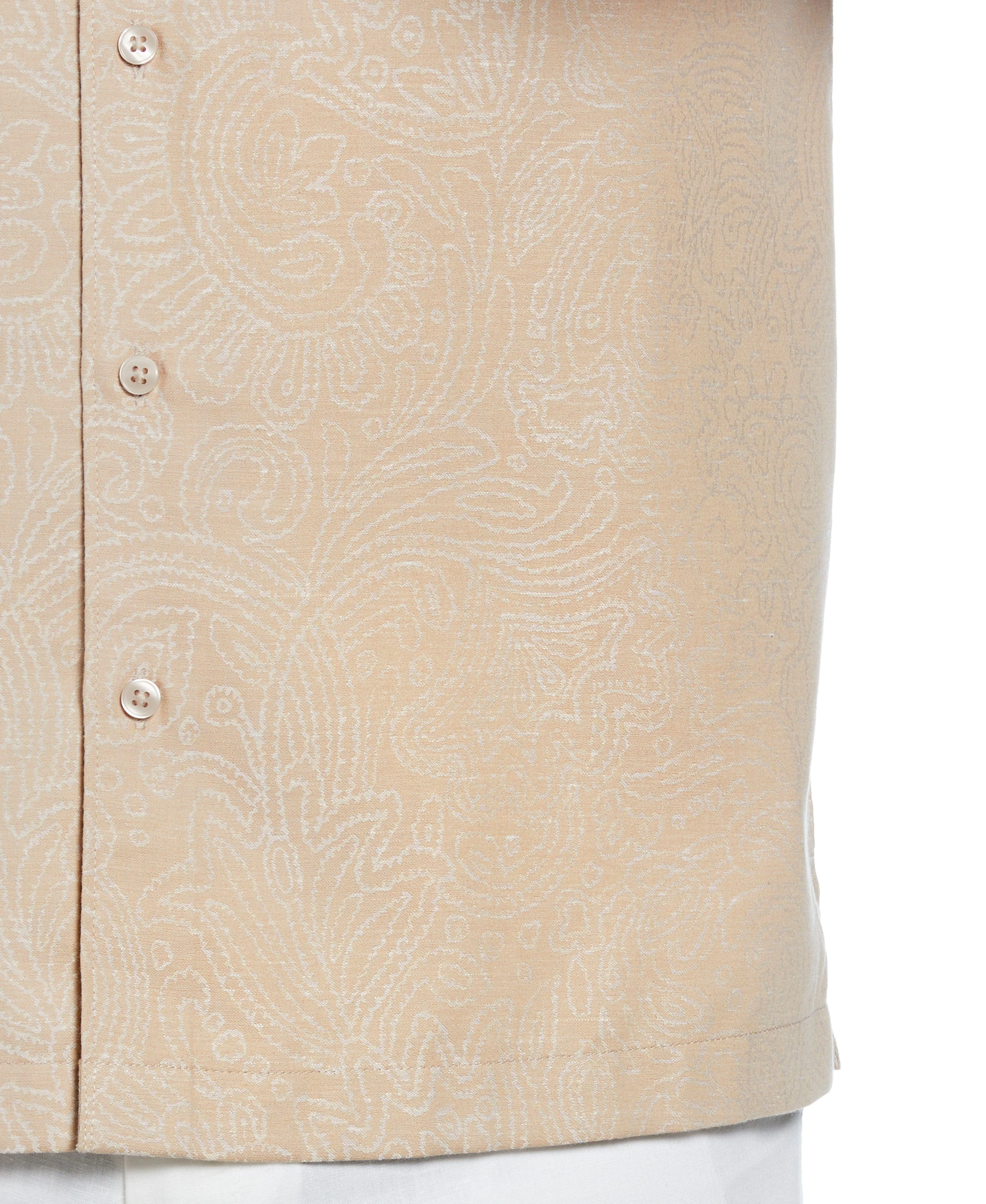 Jacquard Abstract Floral Paisley Print Shirt - Image 3