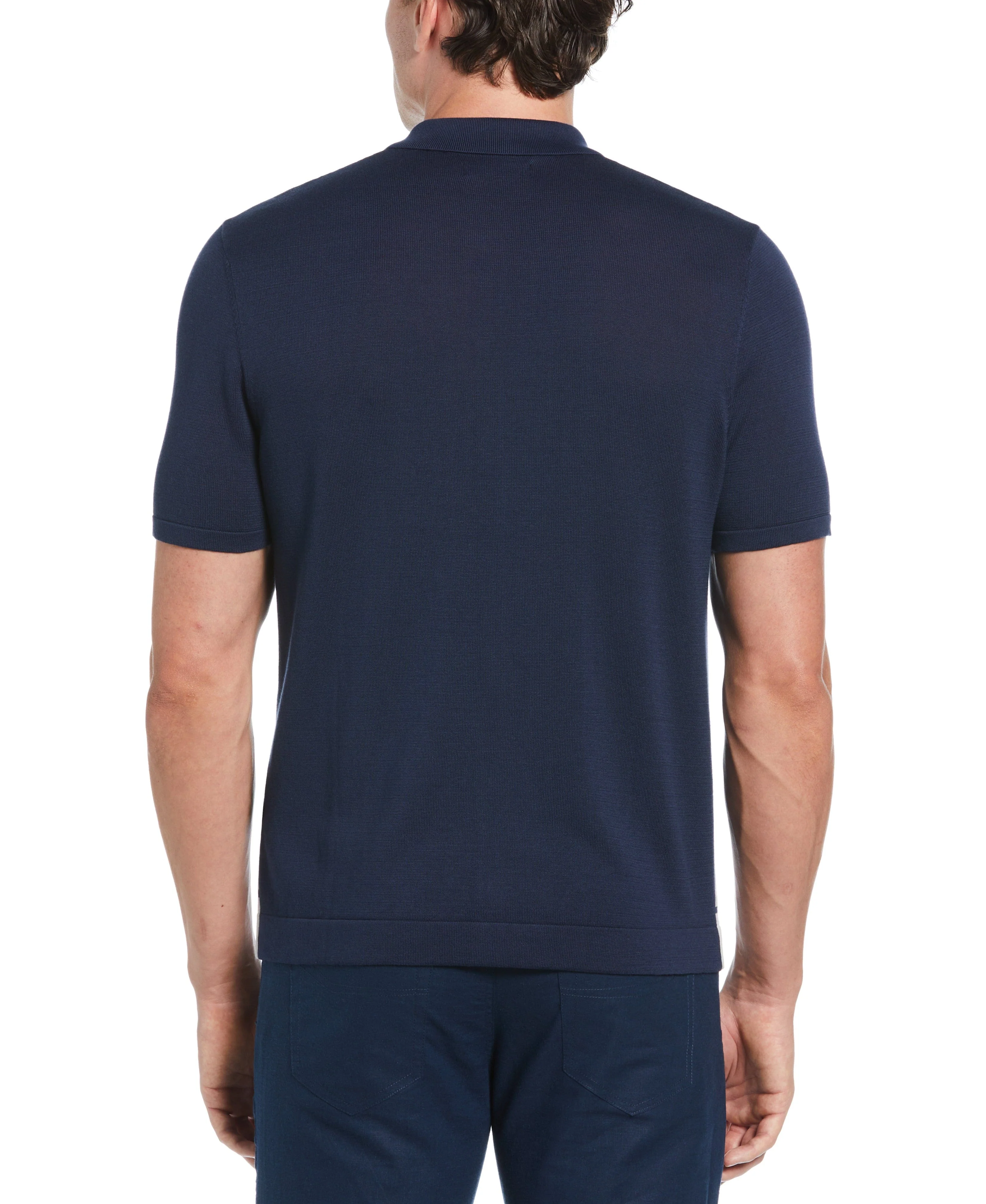 L-Shape Color Block Knit Sweater Shirt - Image 3