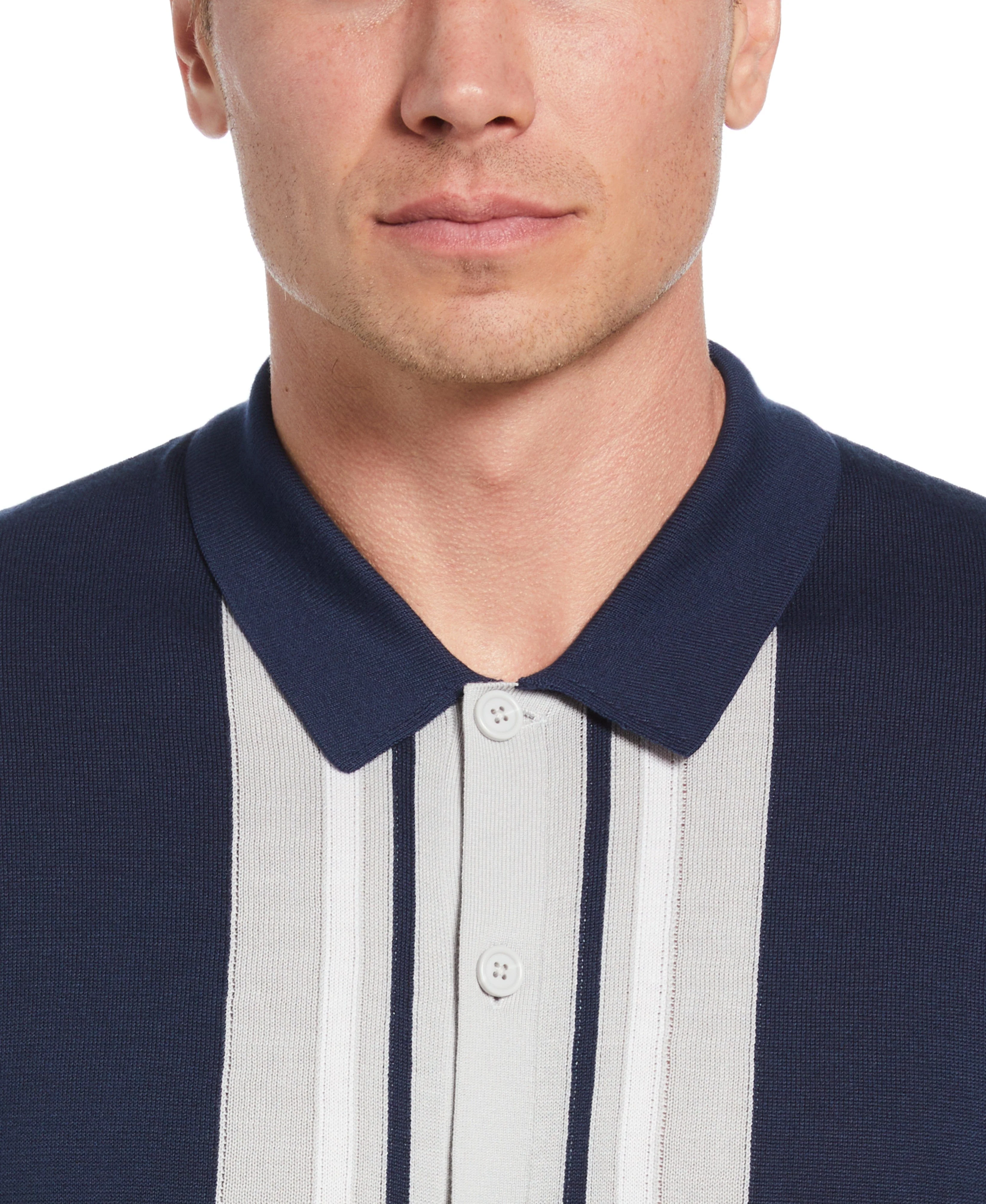 L-Shape Color Block Knit Sweater Shirt - Image 4