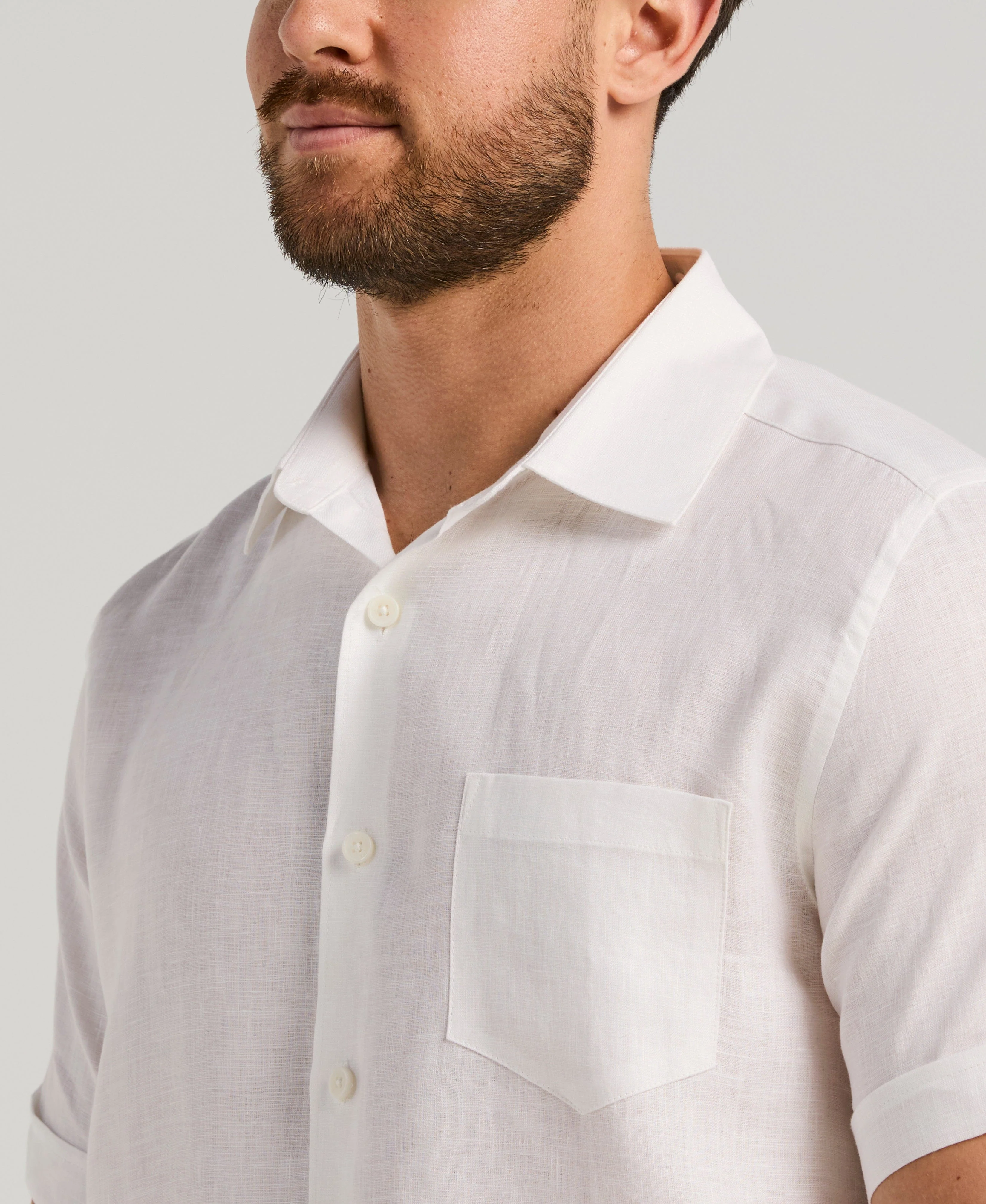Classic Solid Linen Shirt - Image 4