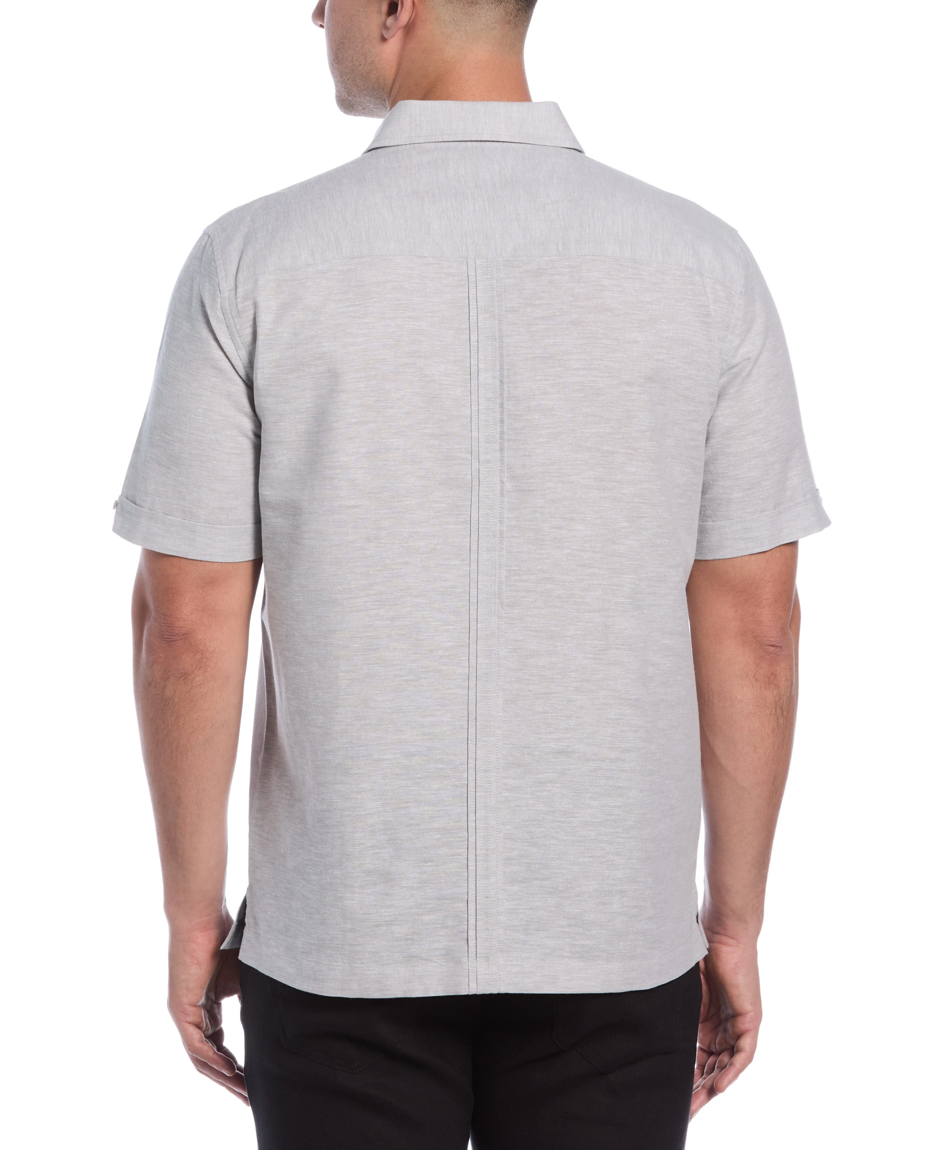 Linen Blend 4-Pocket Guayabera Shirt - Image 17