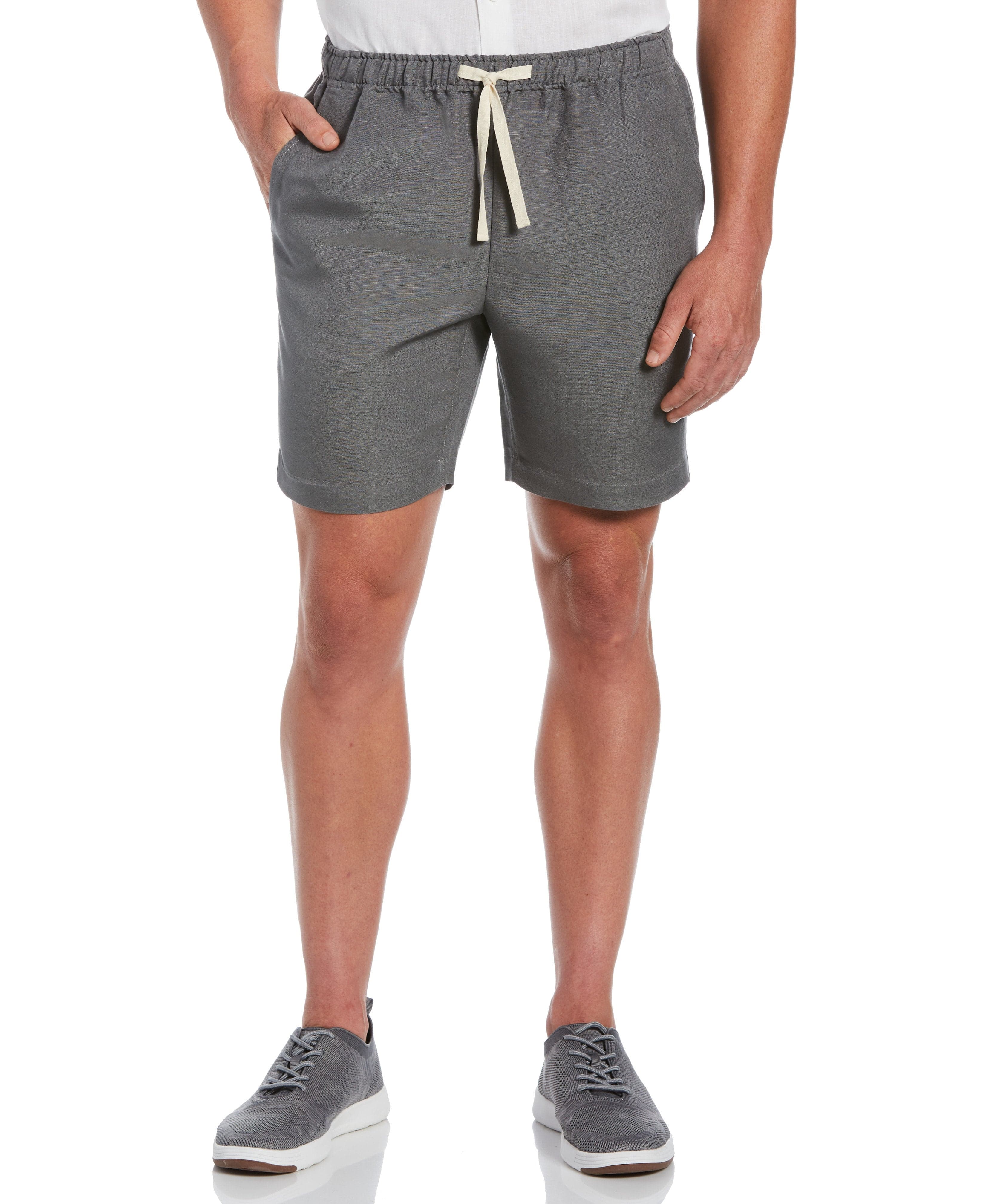 Linen-Blend Pull On Drawstring Shorts - Image 11
