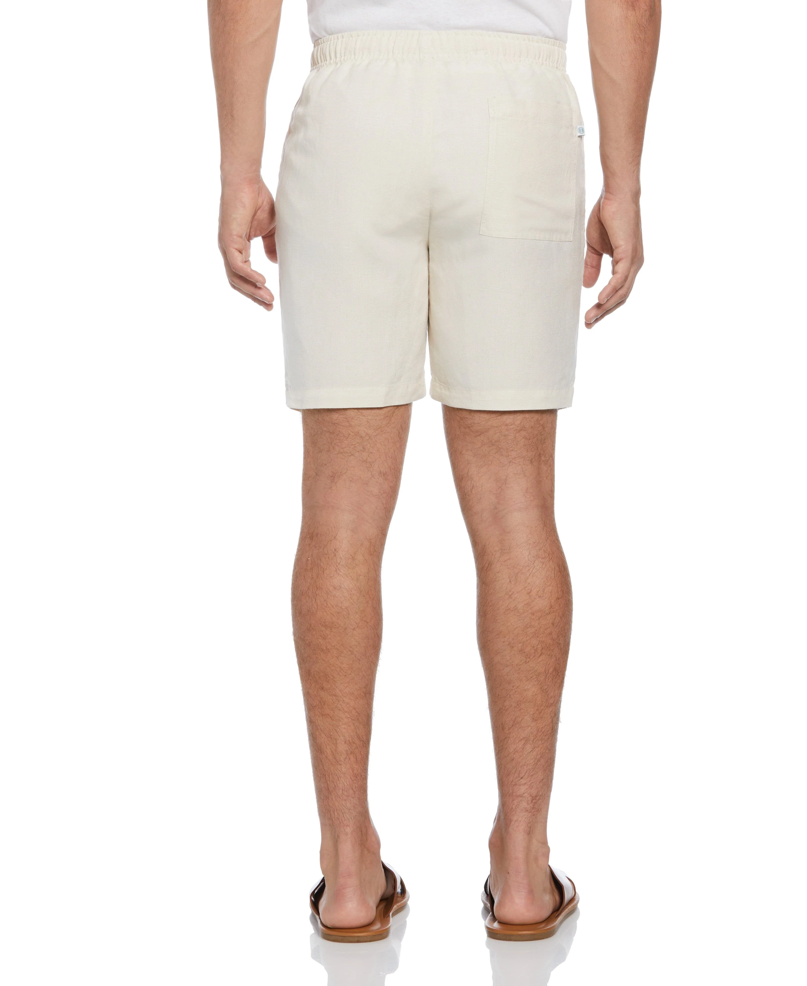 Linen-Blend Pull On Drawstring Shorts - Image 14