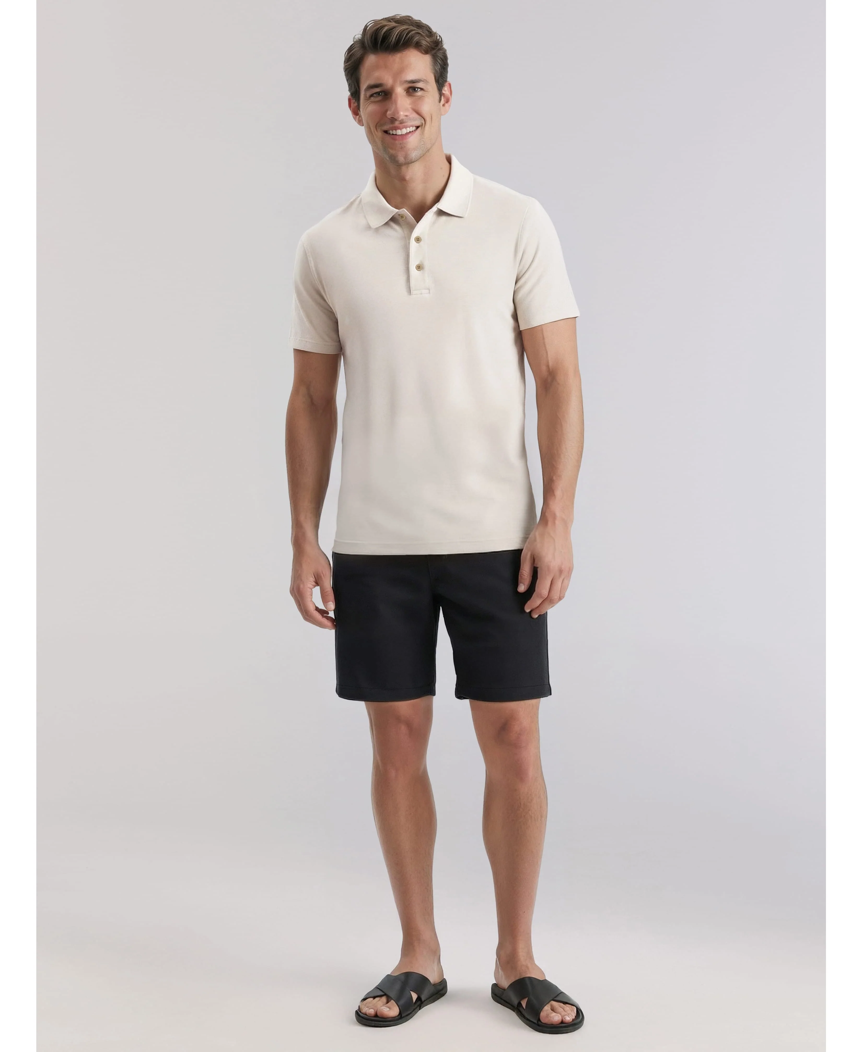 Linen-Blend Pull On Drawstring Shorts - Image 3