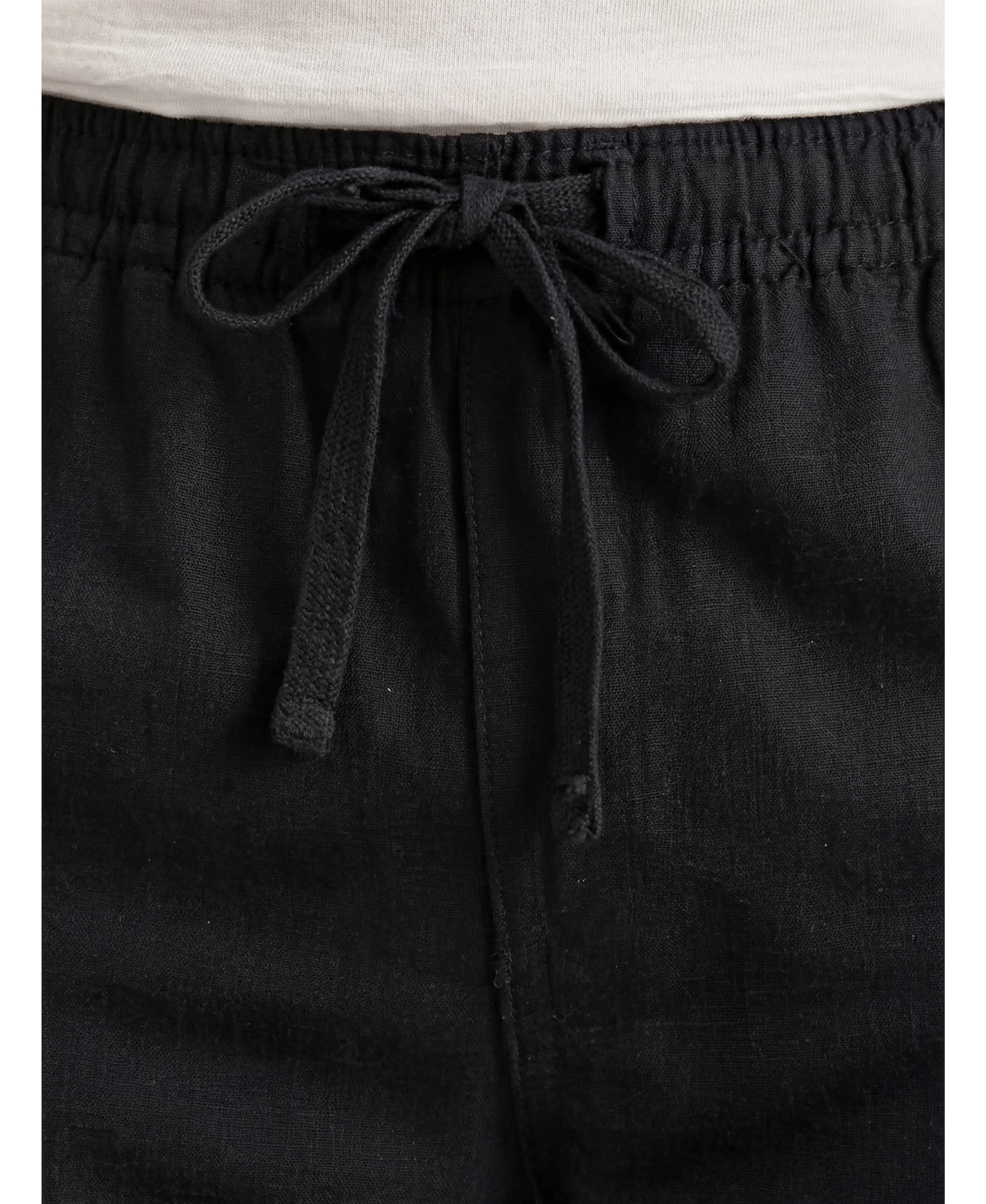 Linen-Blend Pull On Drawstring Shorts - Image 4