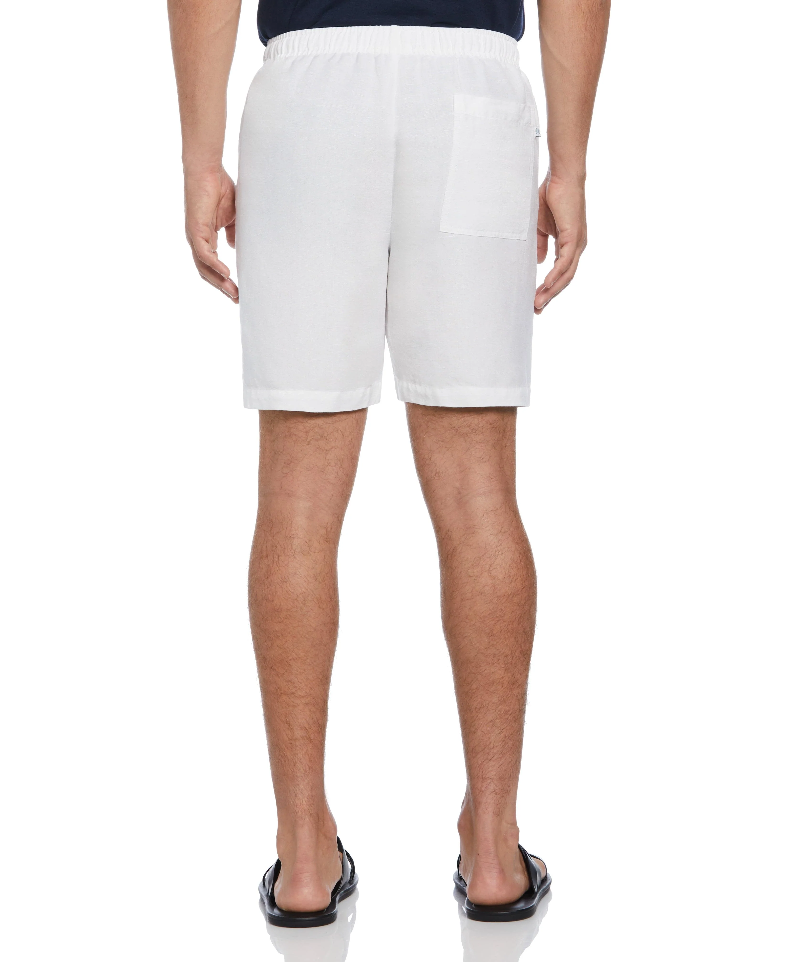 Linen-Blend Pull On Drawstring Shorts - Image 7