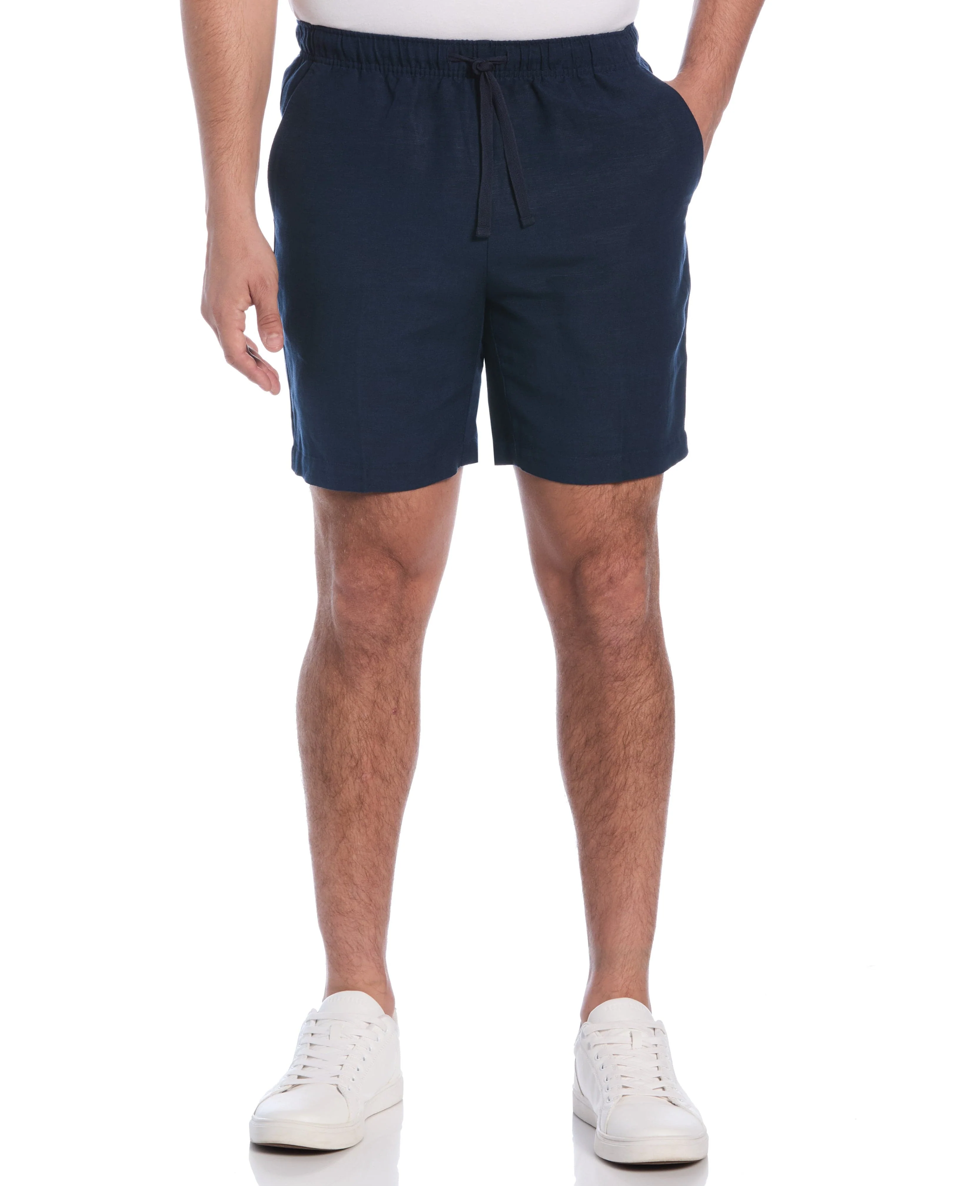 Linen-Blend Pull On Drawstring Shorts - Image 8