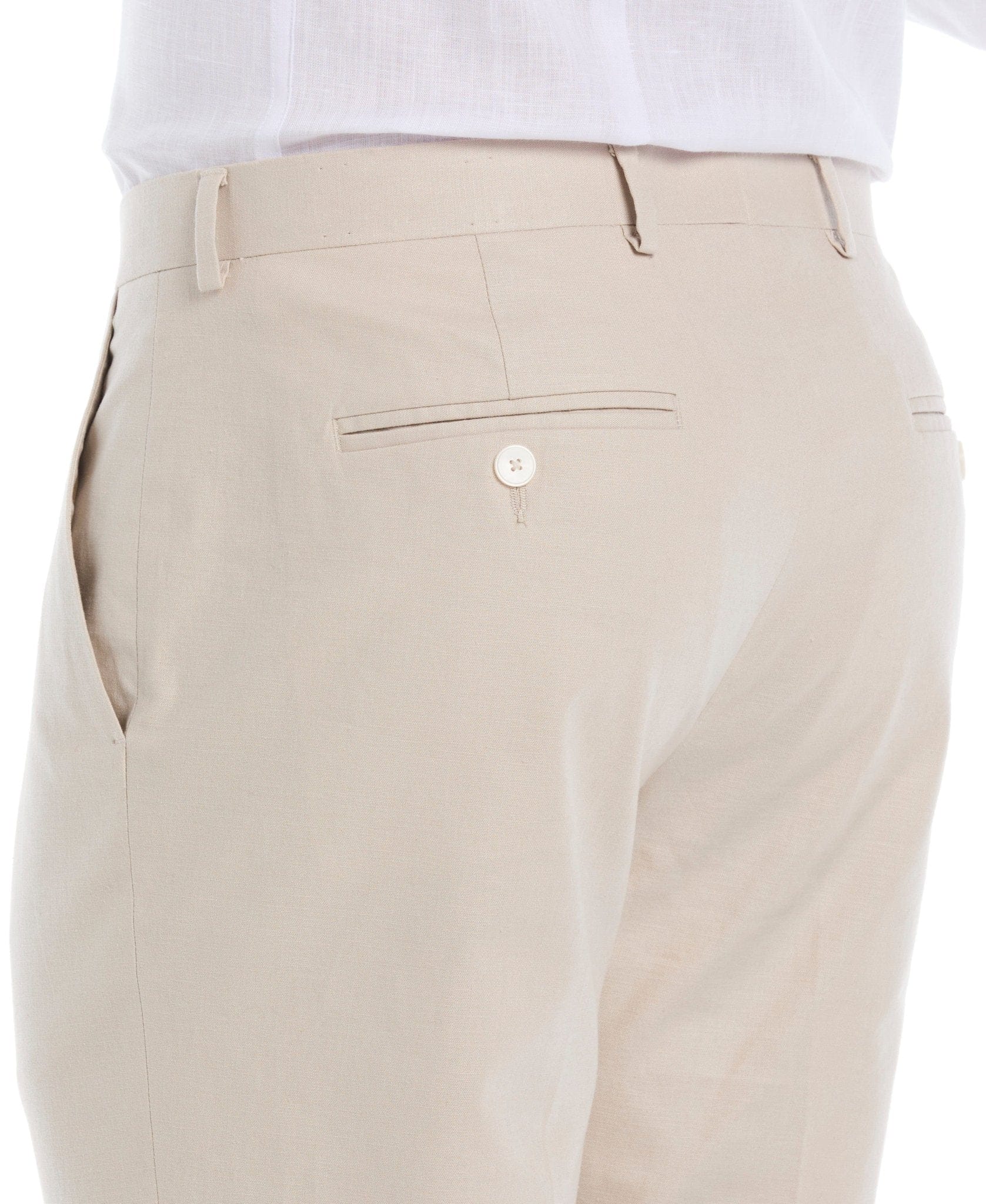 Linen Blend Beige Suit - Image 9