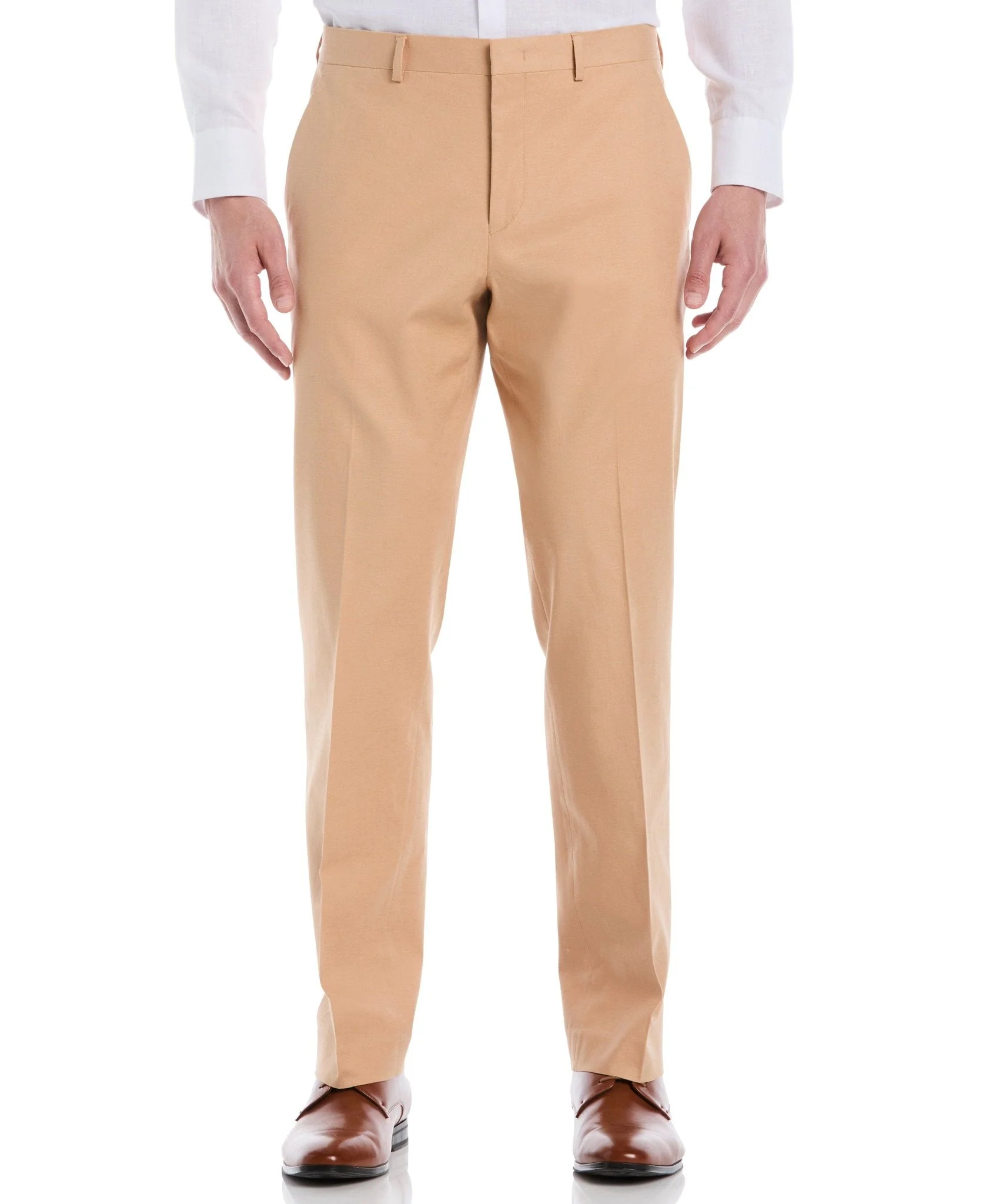Linen Blend Camel Suit - Image 7