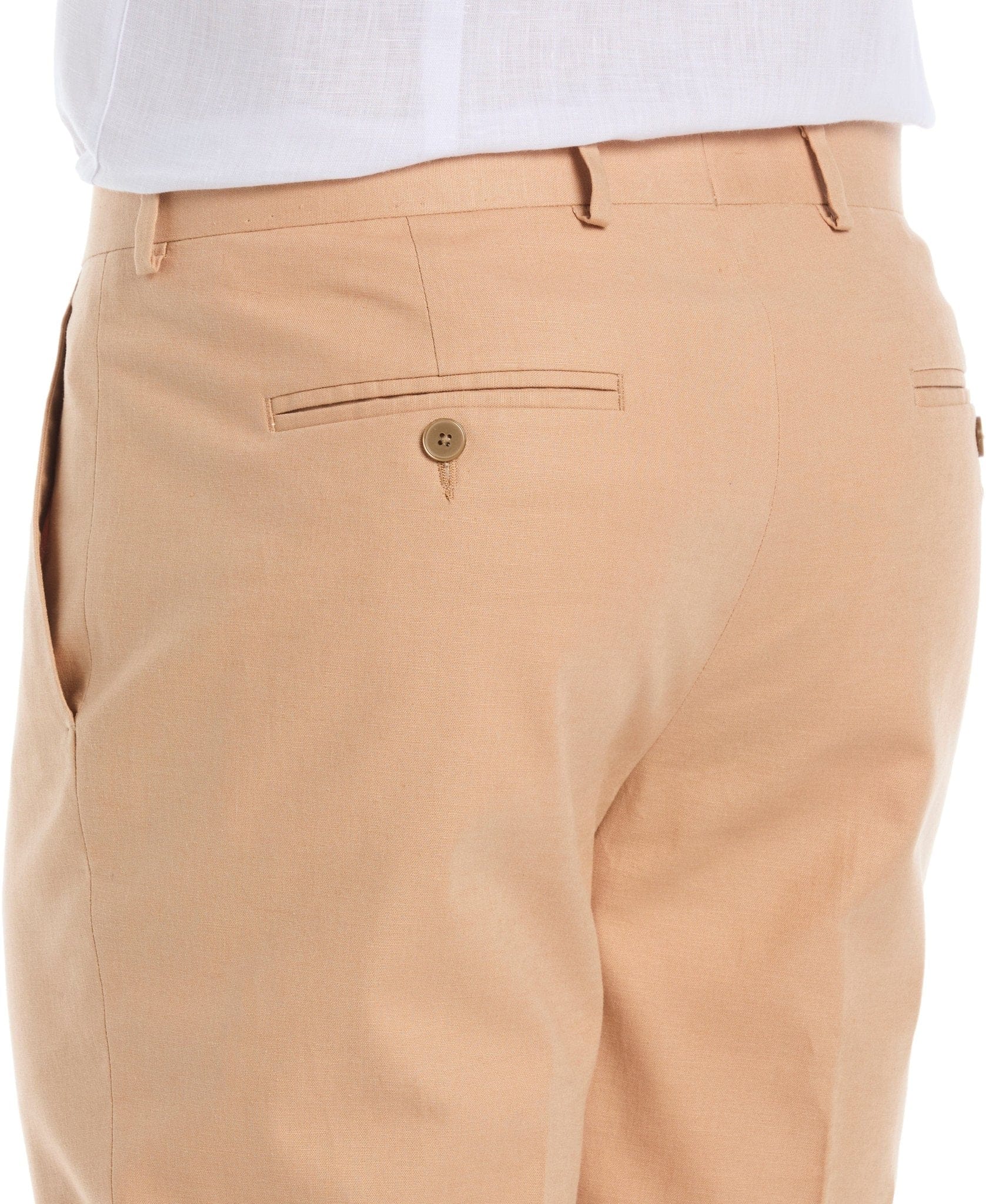 Linen Blend Camel Suit - Image 9
